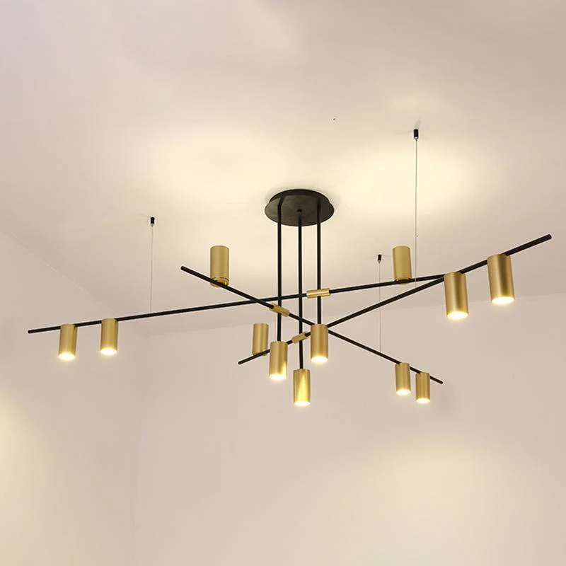Lustra Chandelier Tribes Brass Linear Cylinder - Image 48