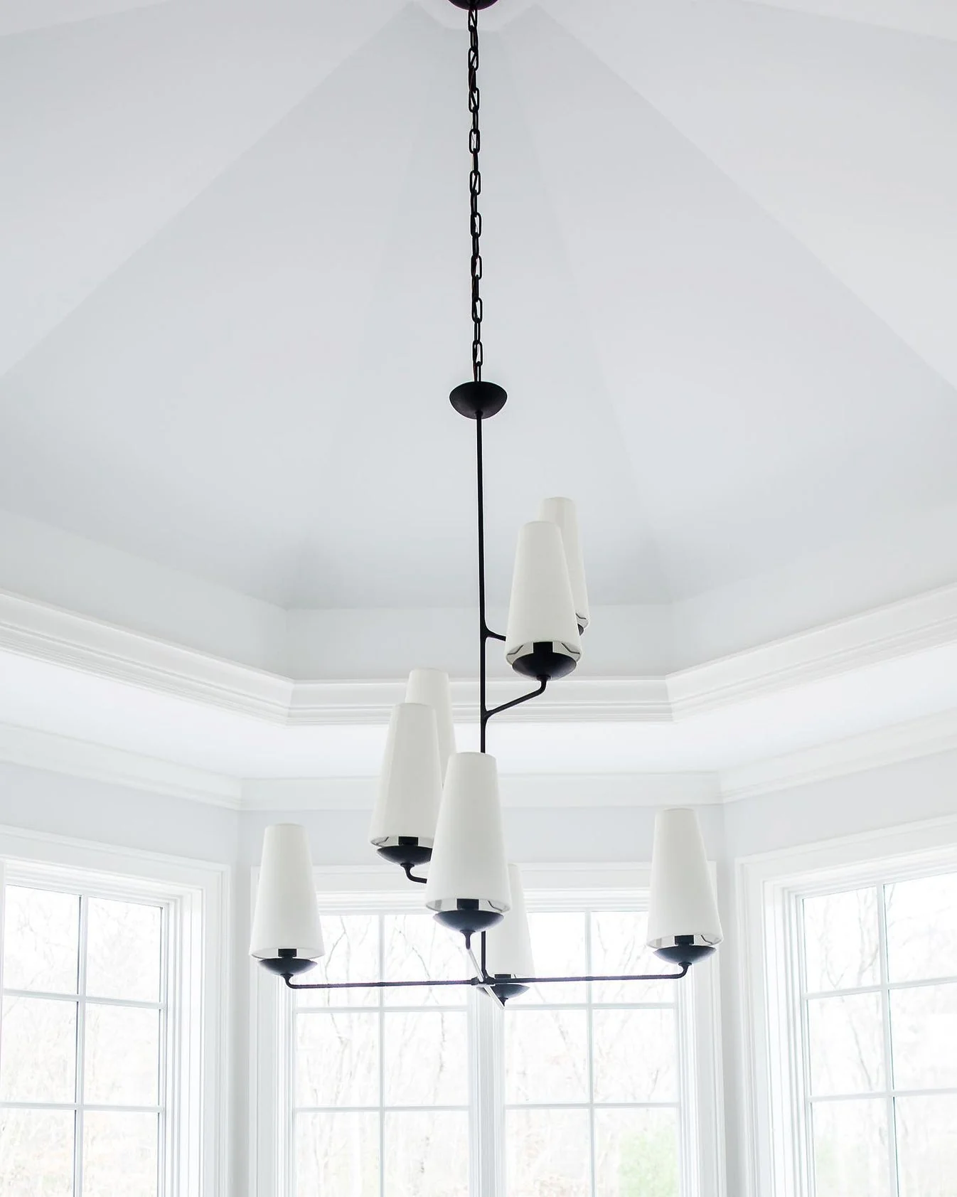 Lustra Chandelier Vertical Copper Linen - Image 19