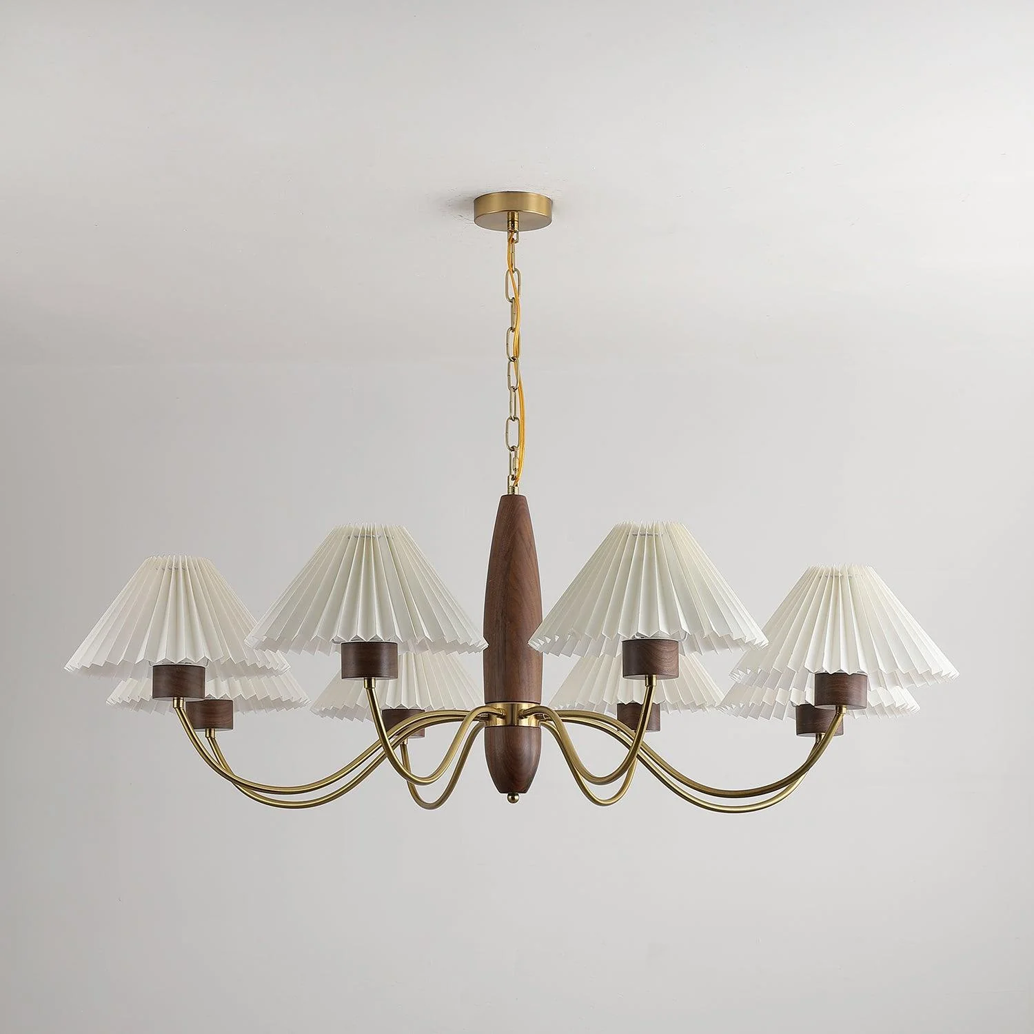 Lustra Chandelier Walnut Brass Elegant - Image 6