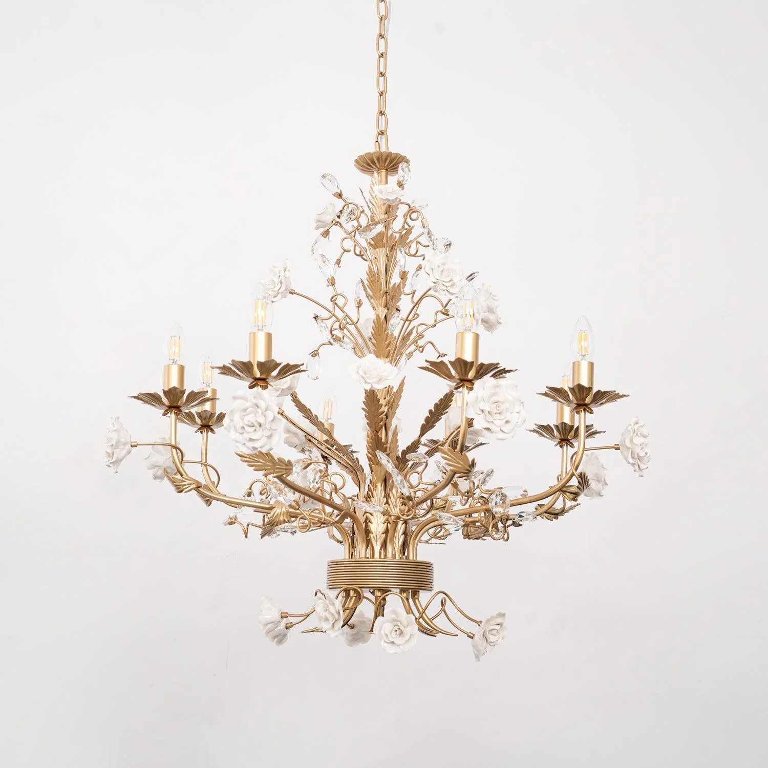 Lustra Chandelier White Rose Crystal - Image 5
