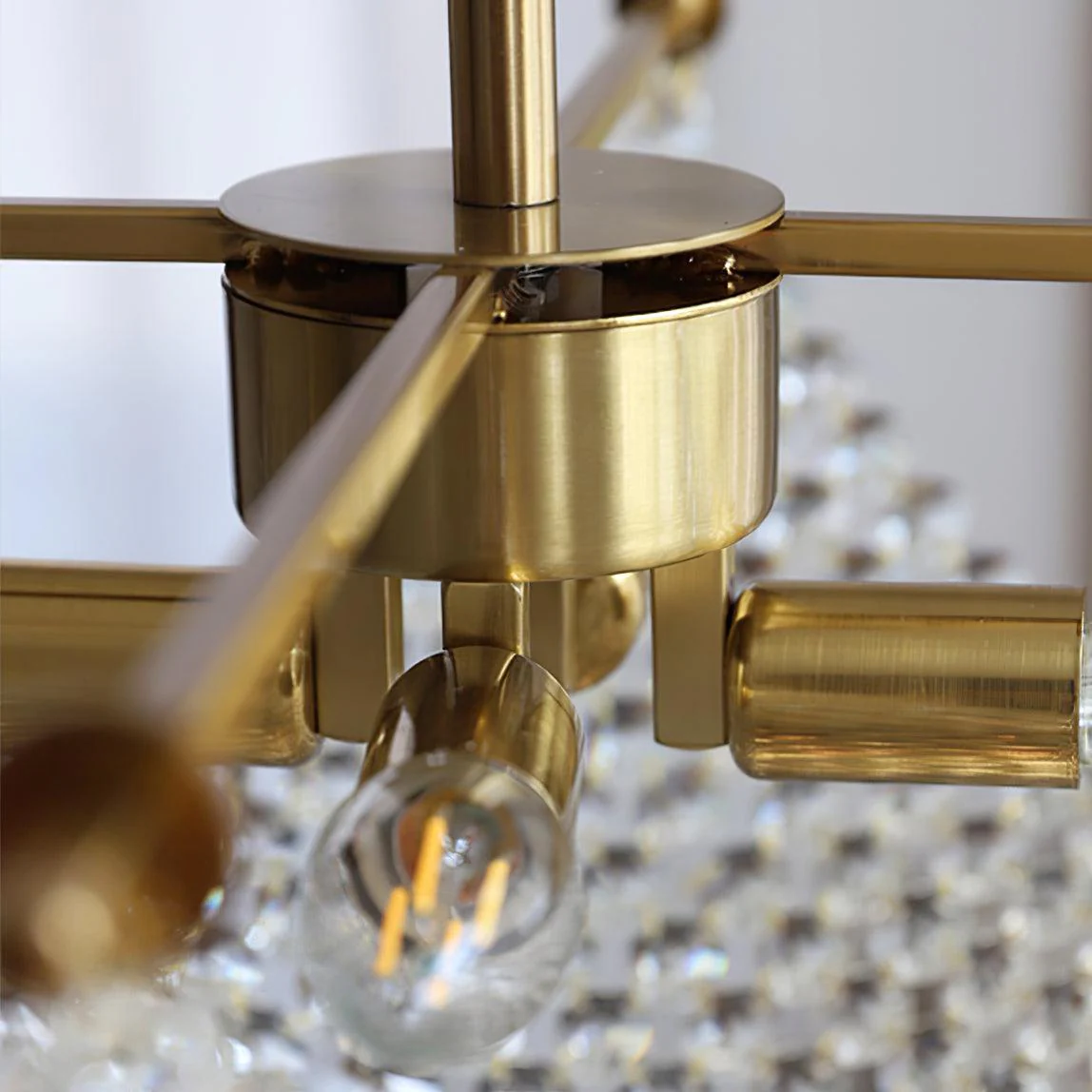 Lustra Chandelier with Crystal Strands and Crystal - Image 6