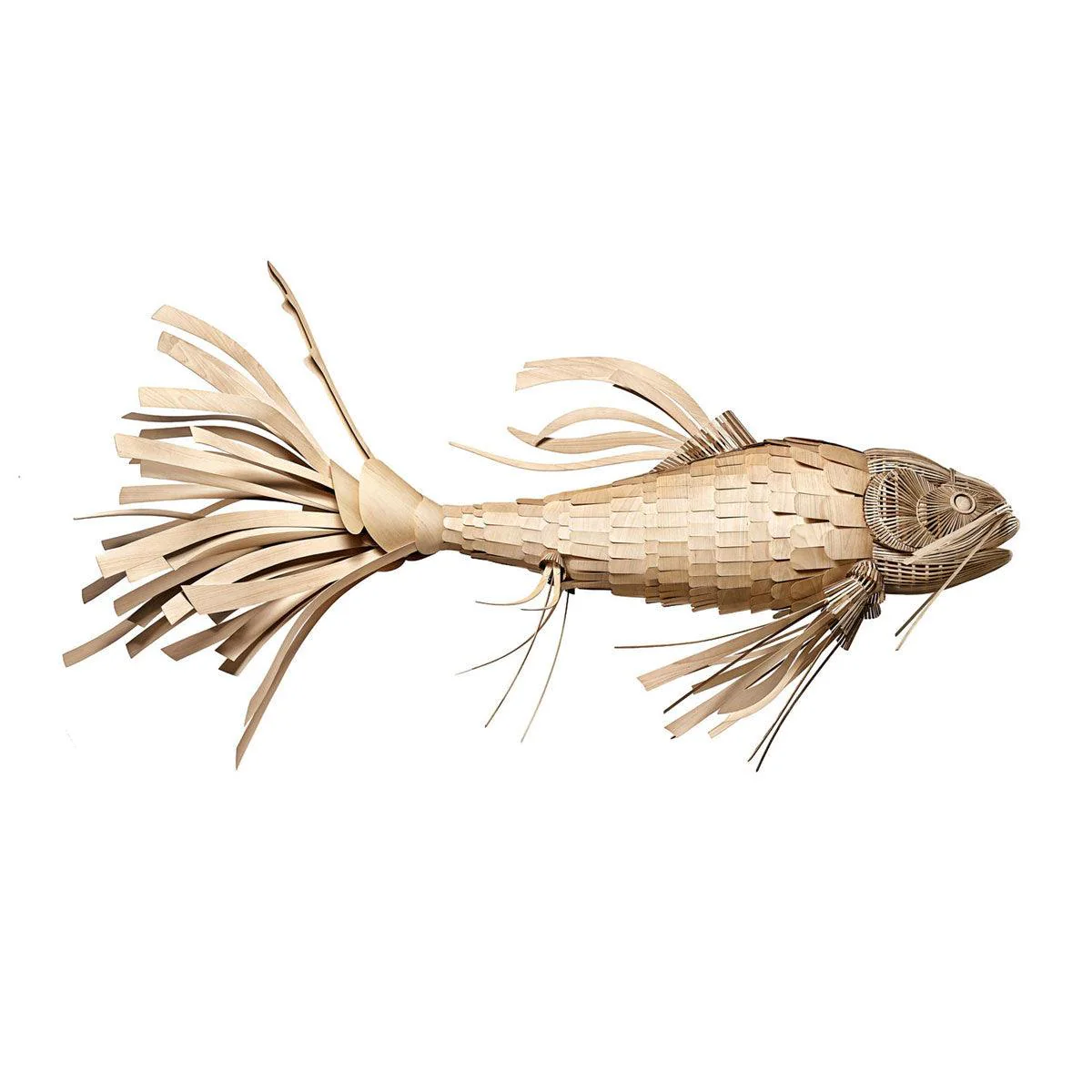 Lustra Chandelier Wooden Fish Handmade - Image 43