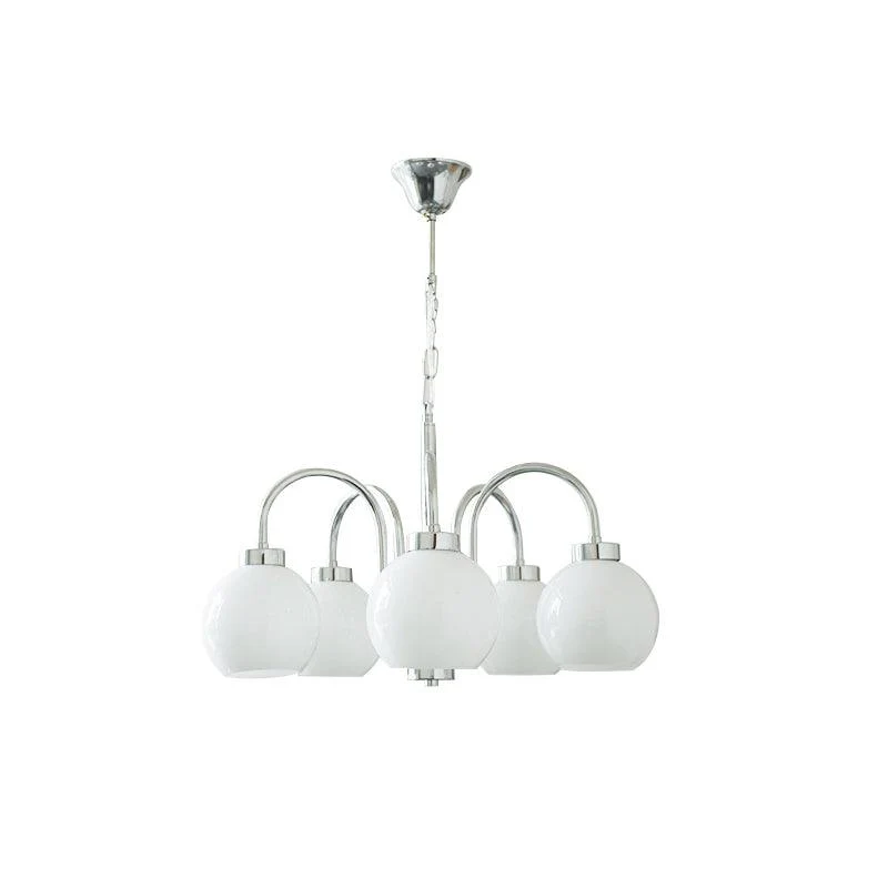 Lustra Chandelier Yellow Glass Globes - Image 41