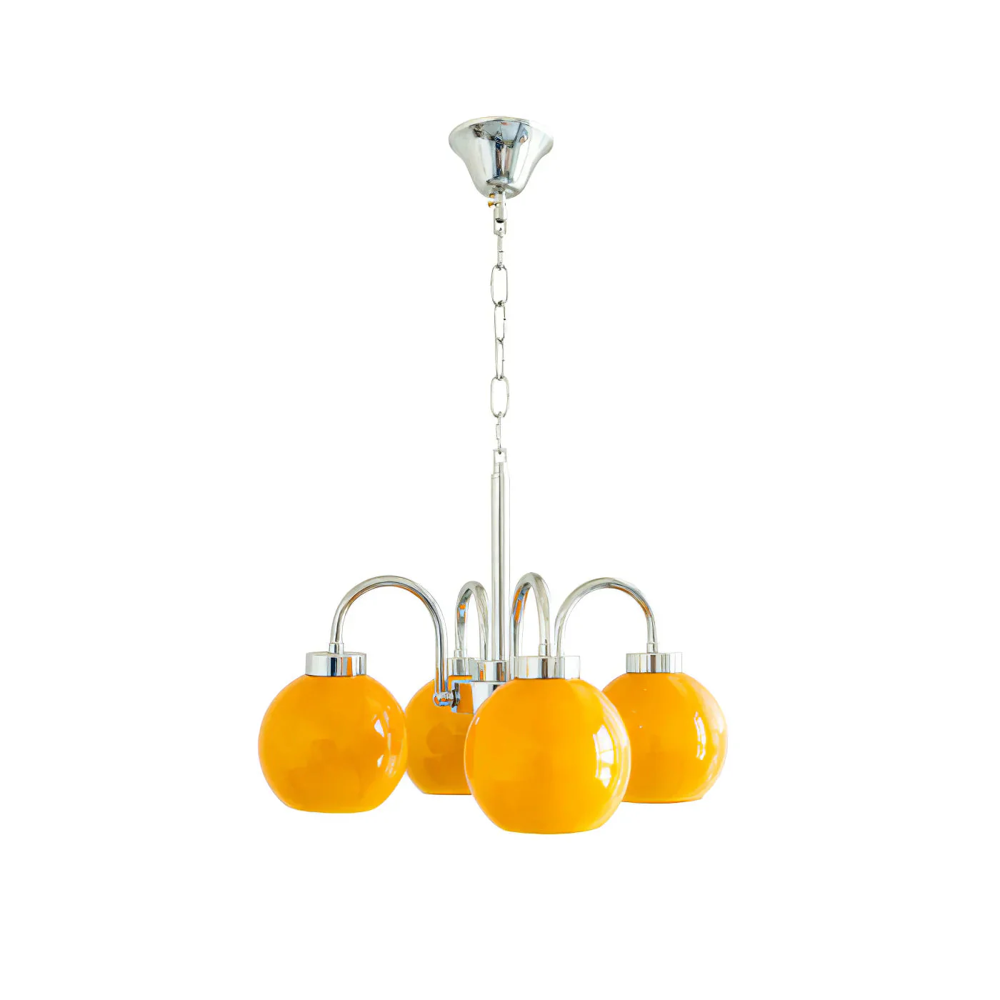 Lustra Chandelier Yellow Glass Globes - Image 50