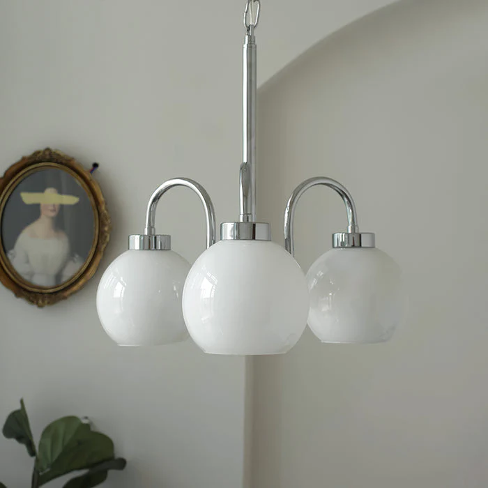 Lustra Chandelier Yellow Glass Globes - Image 61