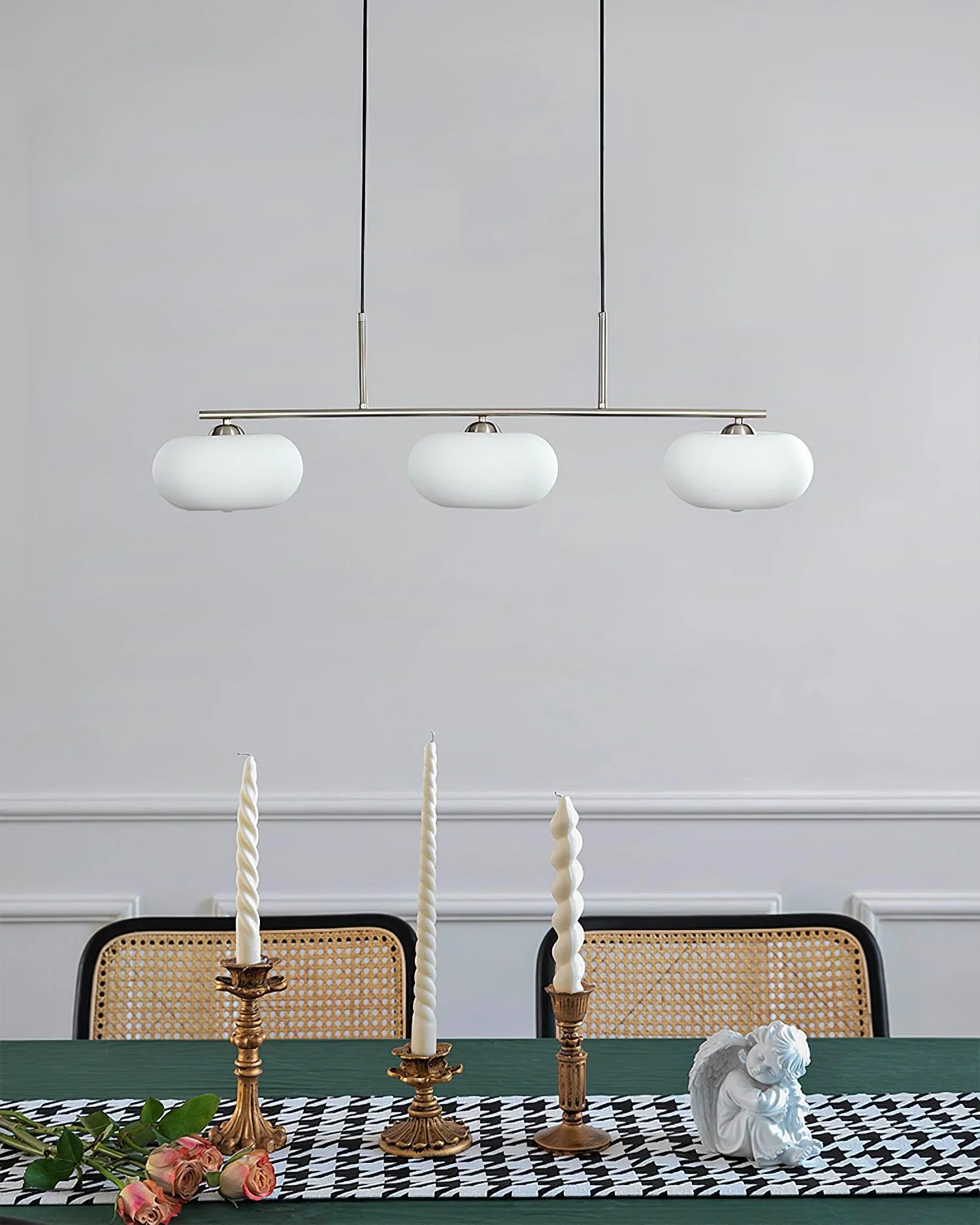 Lustra Pendant Lamp 3-Light Globe Shaped Linear - Image 10