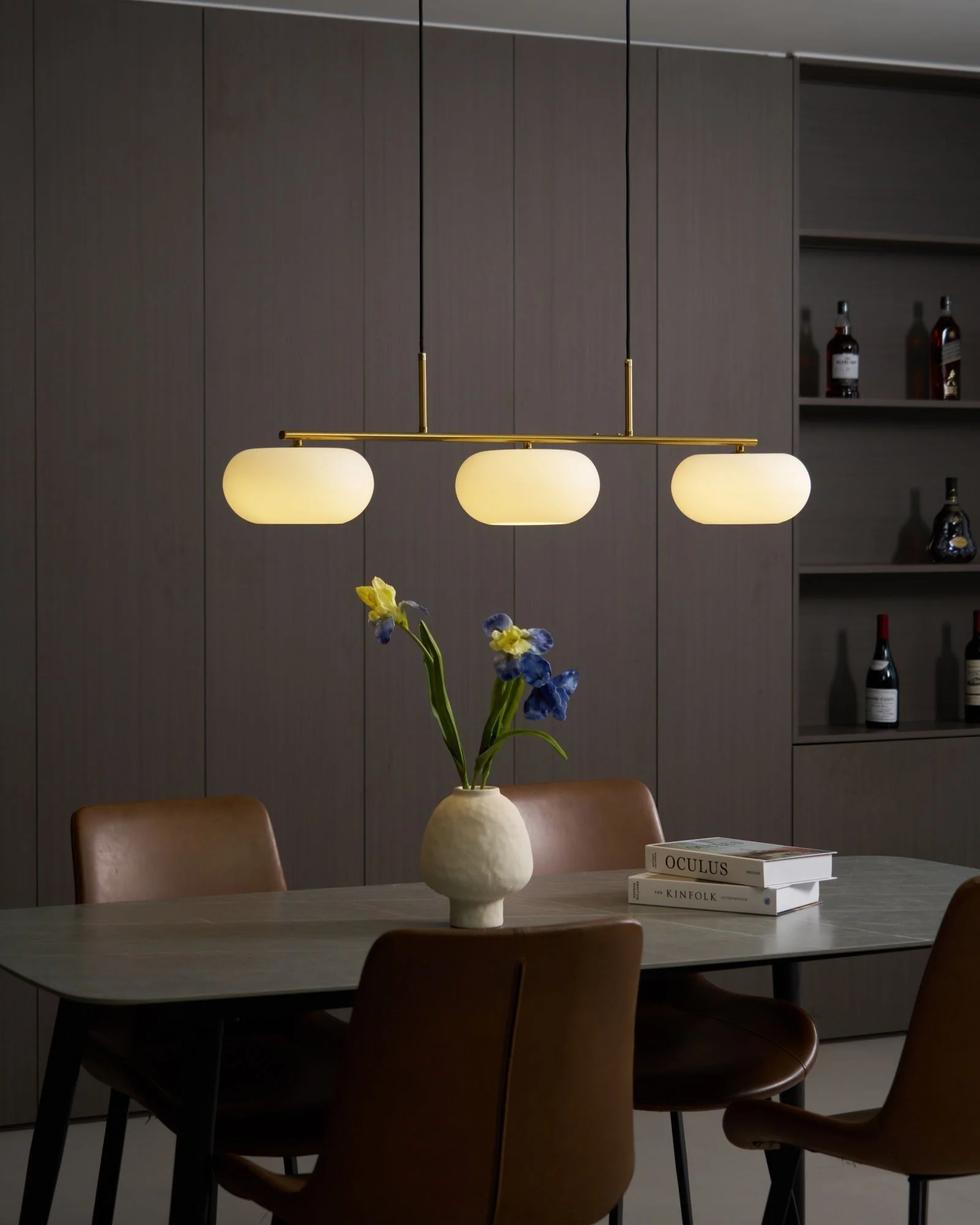 Lustra Pendant Lamp 3-Light Globe Shaped Linear - Image 54