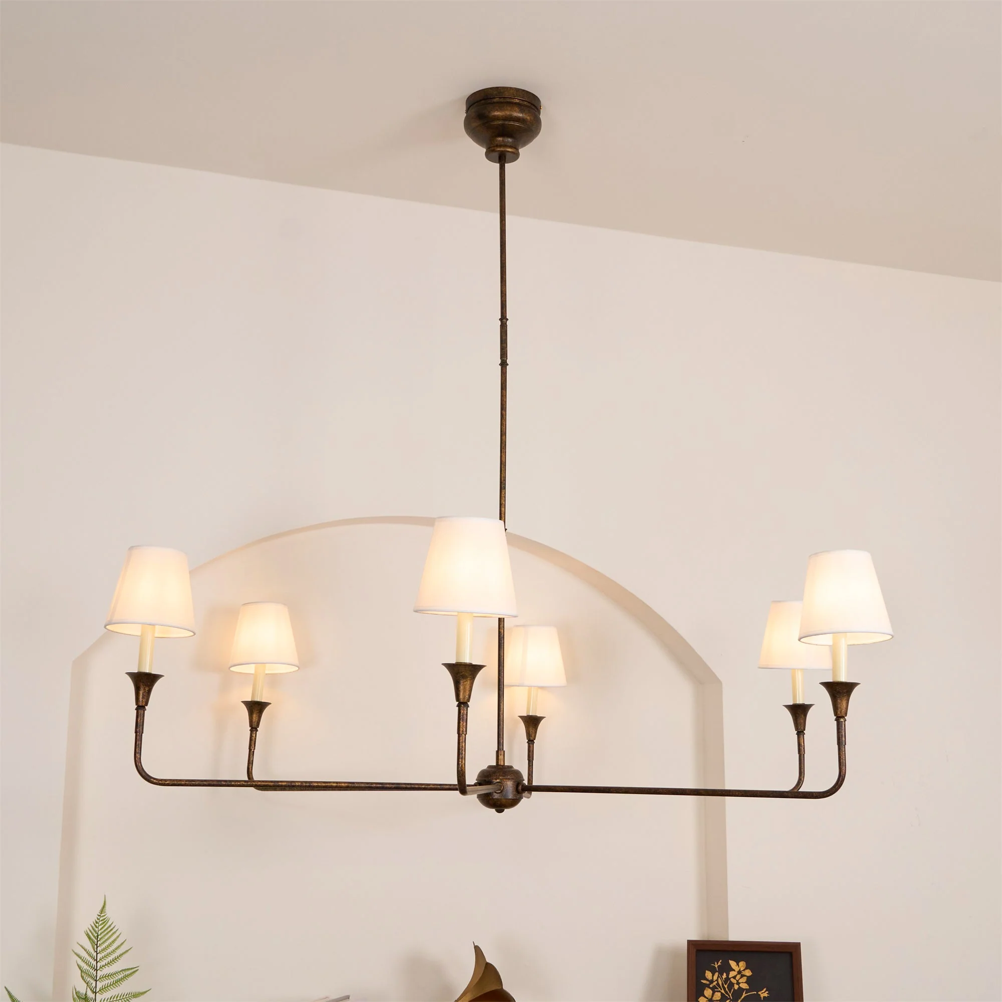 Lustra Pendant Lamp Black Candle Tapered - Image 4