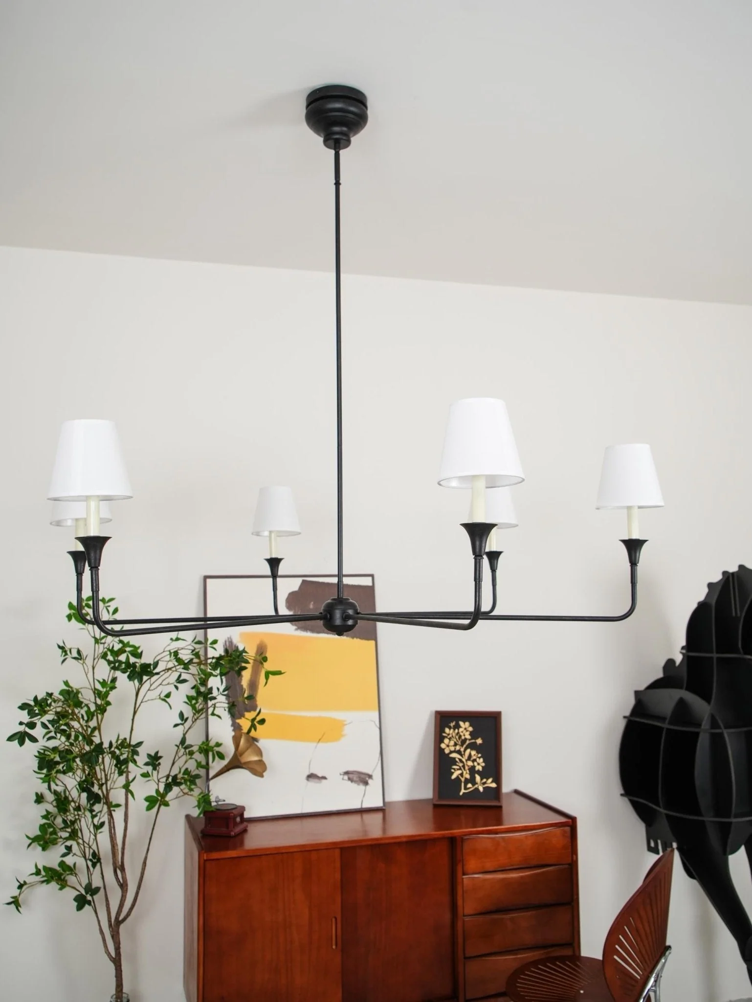 Lustra Pendant Lamp Black Candle Tapered - Image 61
