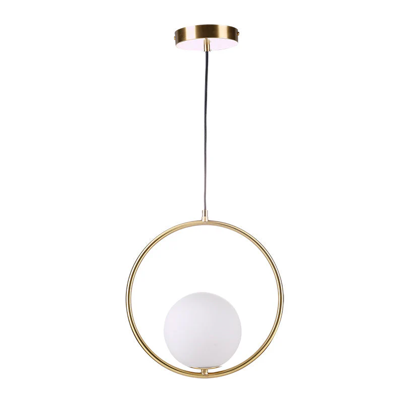 Lustra Pendant Lamp Brass Modern Ring - Image 30