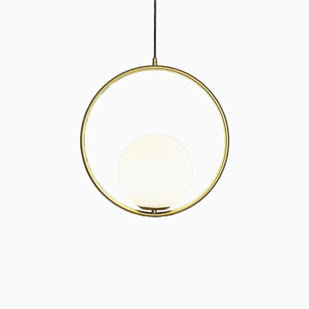 Lustra Pendant Lamp Brass Modern Ring - Image 6