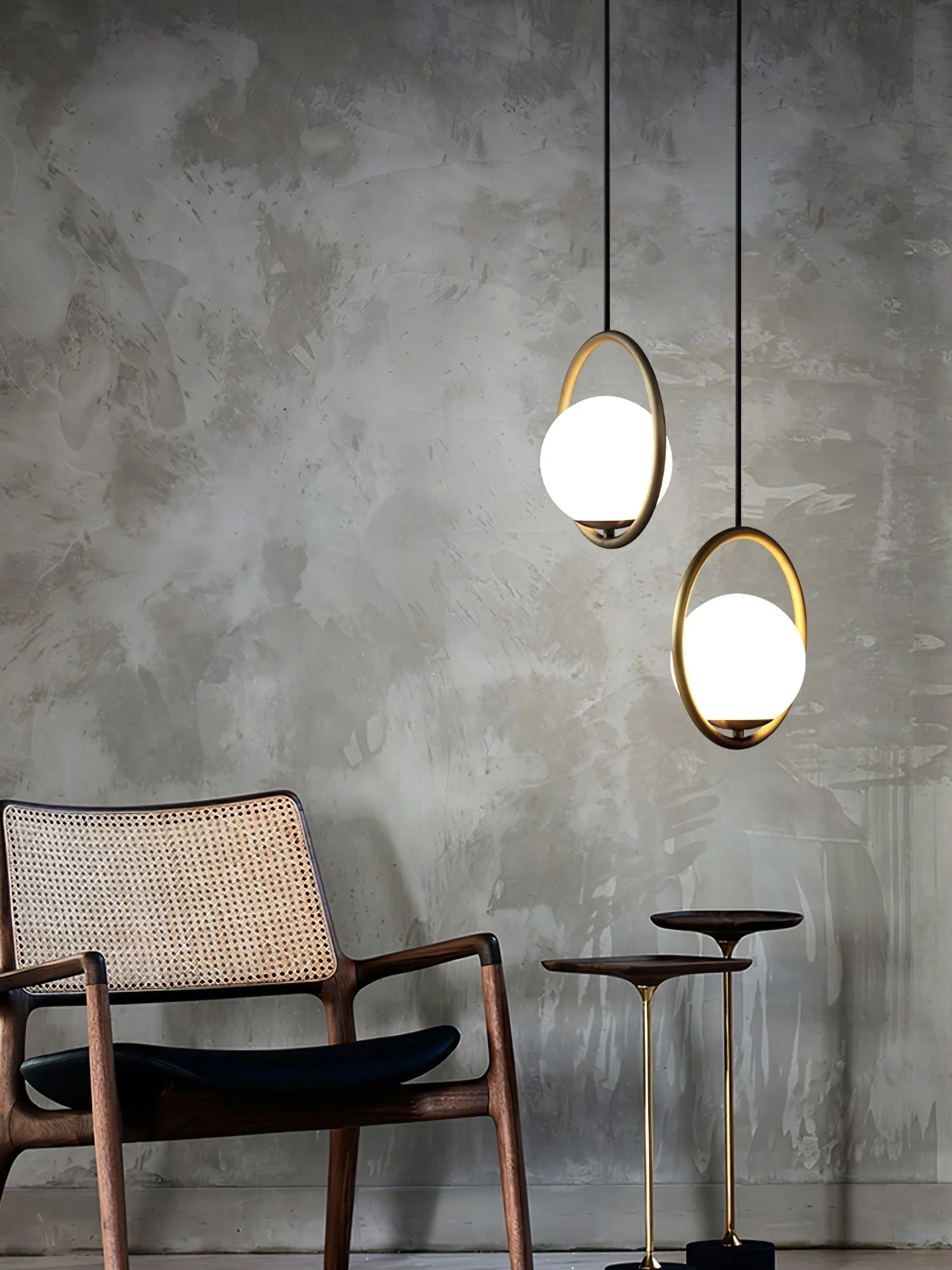 Lustra Pendant Lamp Brass Modern Ring - Image 61