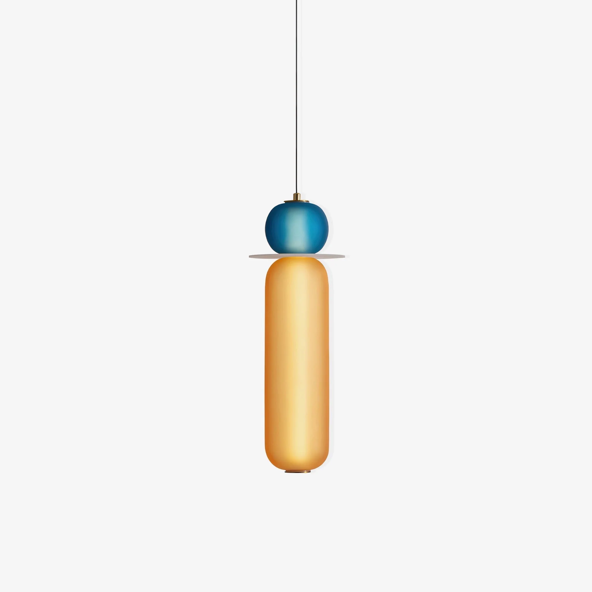 Lustra Pendant Lamp Colored Glass Modern