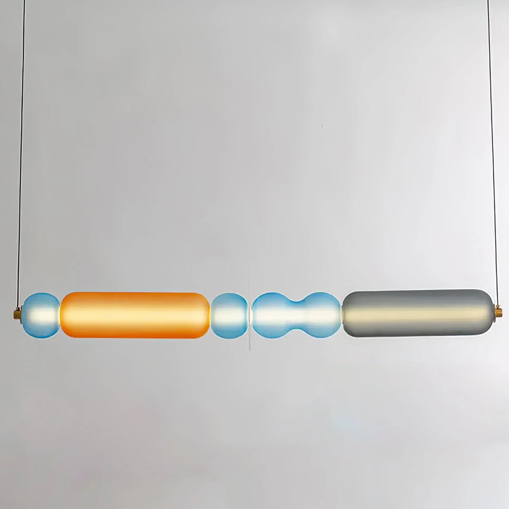 Lustra Pendant Lamp Colored Glass Modern - Image 11
