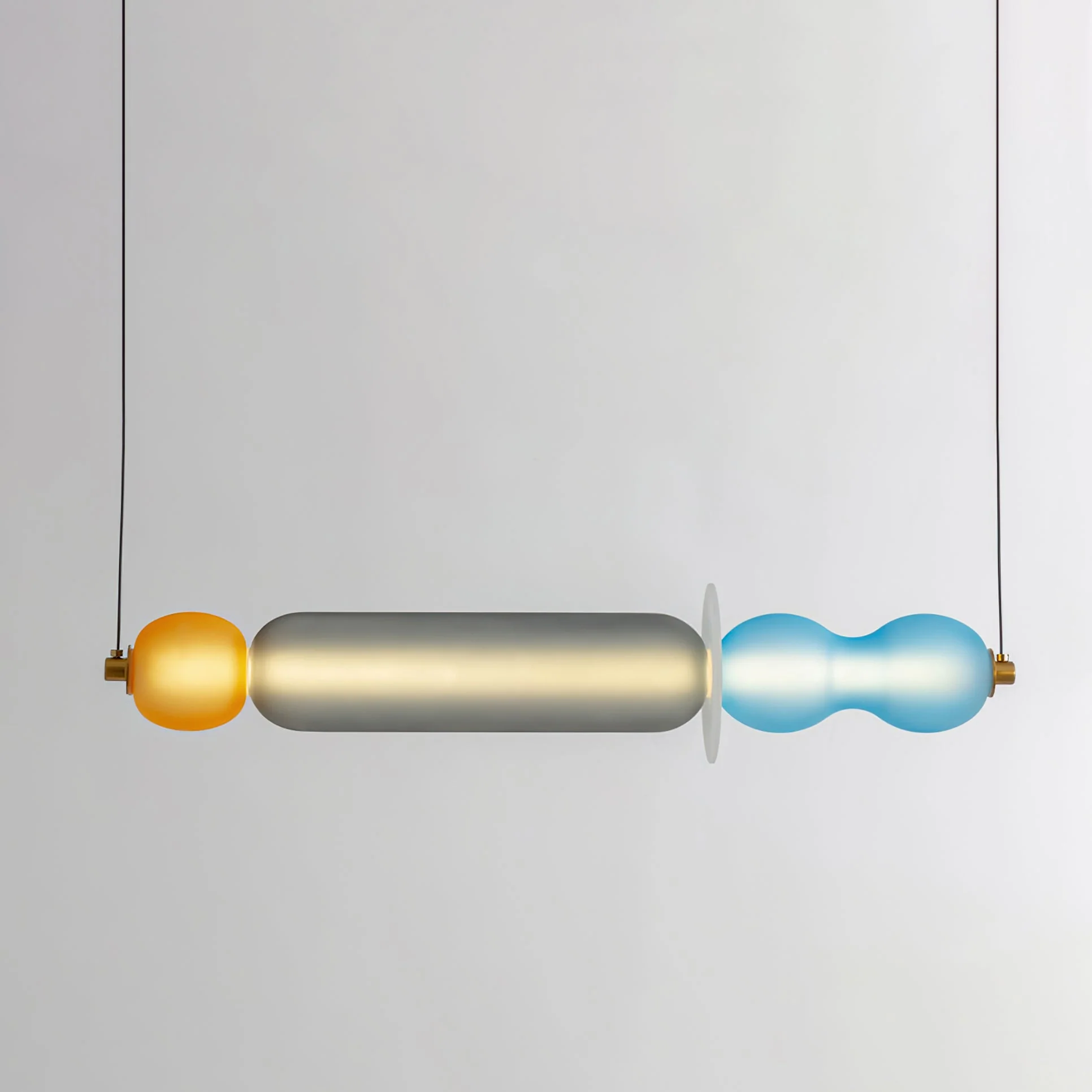 Lustra Pendant Lamp Colored Glass Modern - Image 24