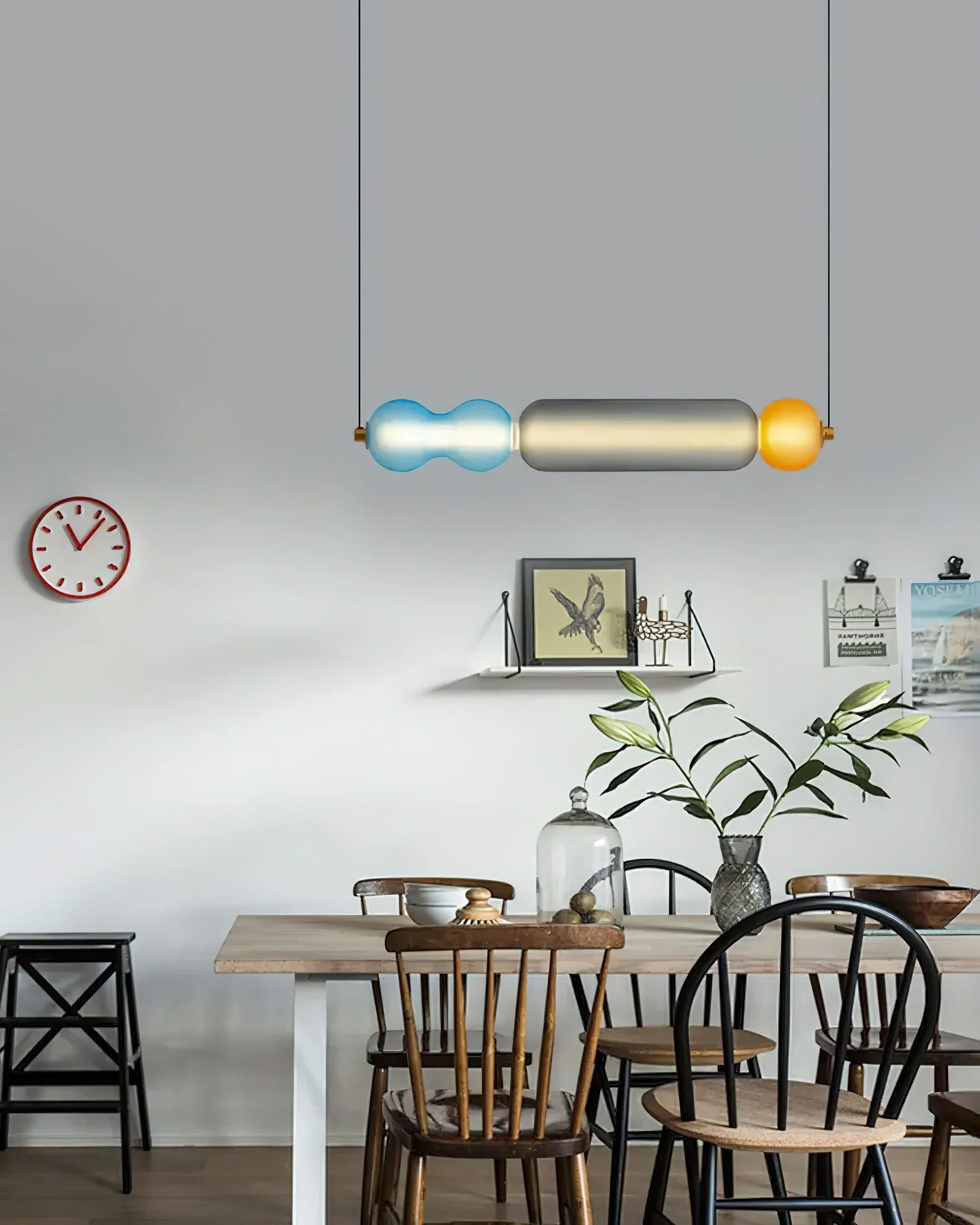 Lustra Pendant Lamp Colored Glass Modern - Image 29