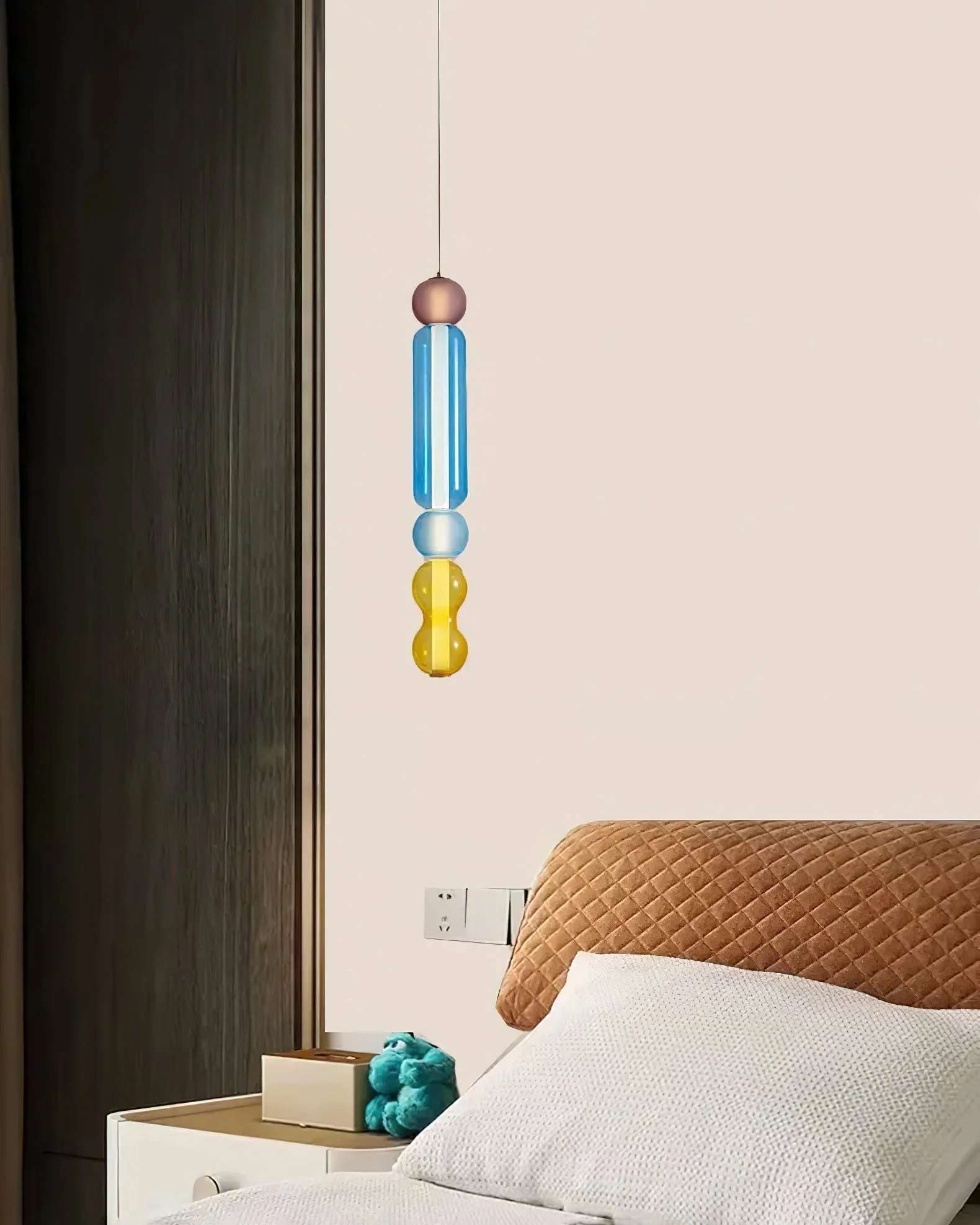 Lustra Pendant Lamp Colored Glass Modern - Image 33