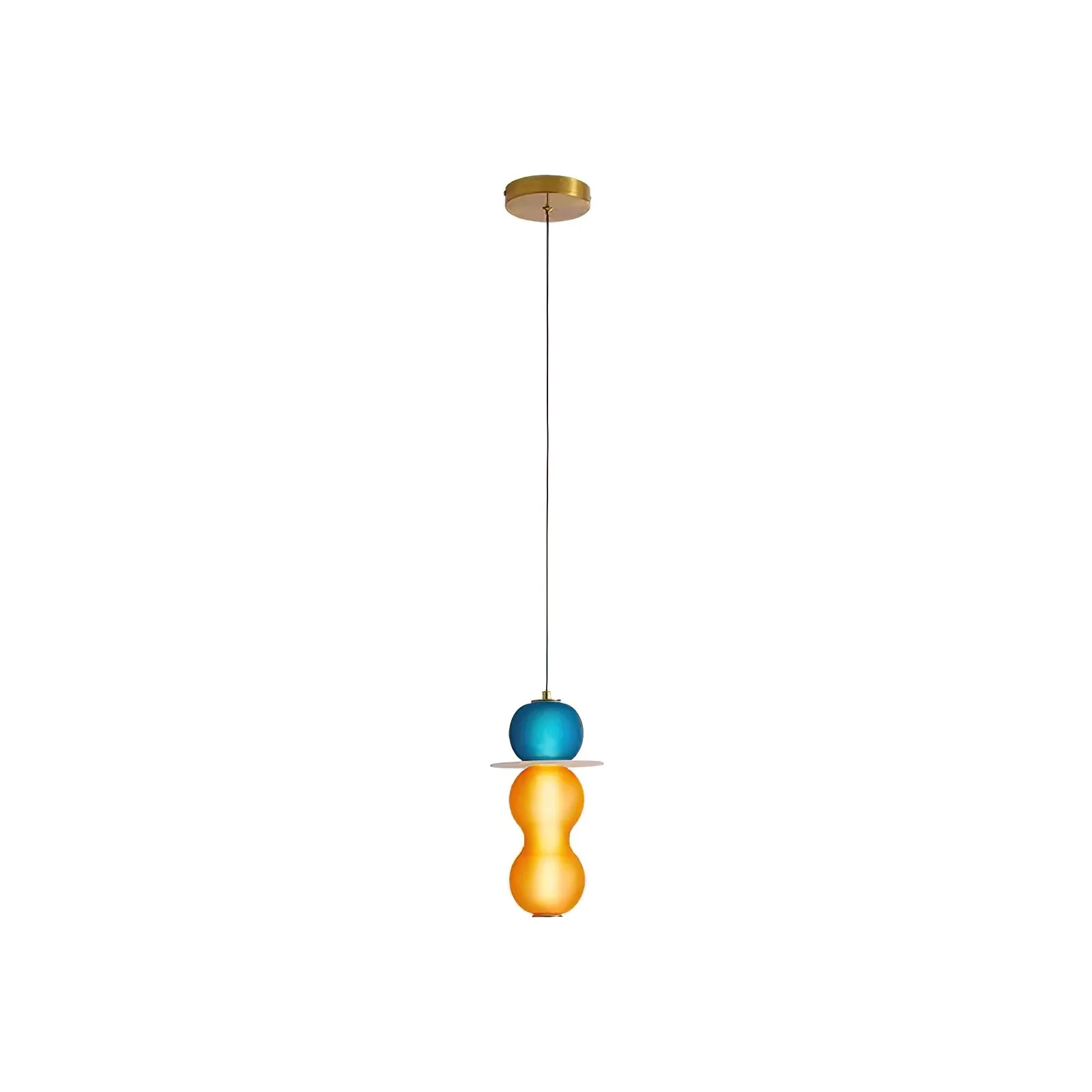 Lustra Pendant Lamp Colored Glass Modern - Image 35