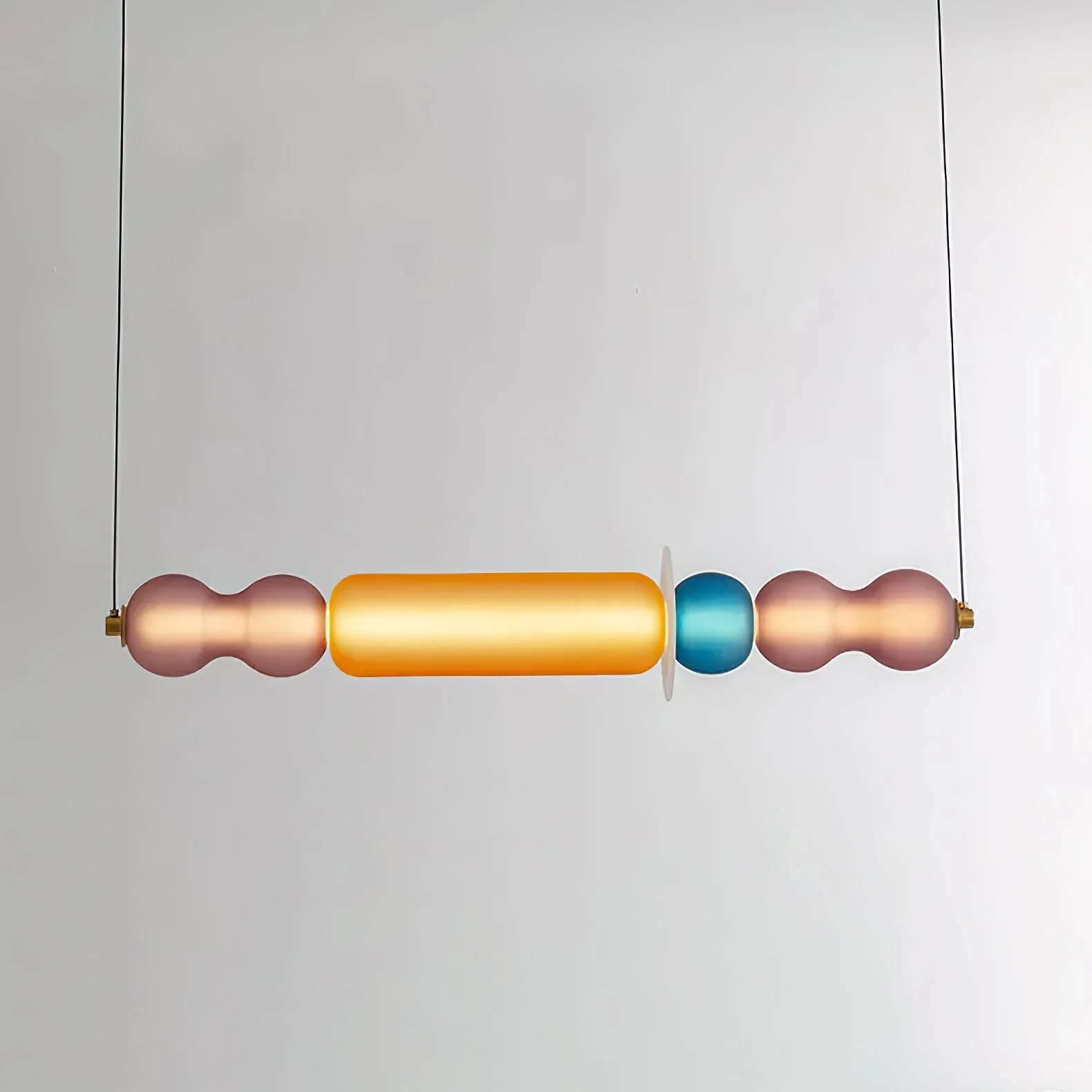 Lustra Pendant Lamp Colored Glass Modern - Image 38