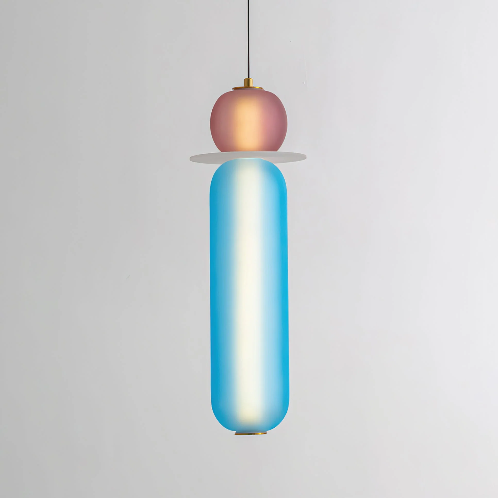 Lustra Pendant Lamp Colored Glass Modern - Image 6