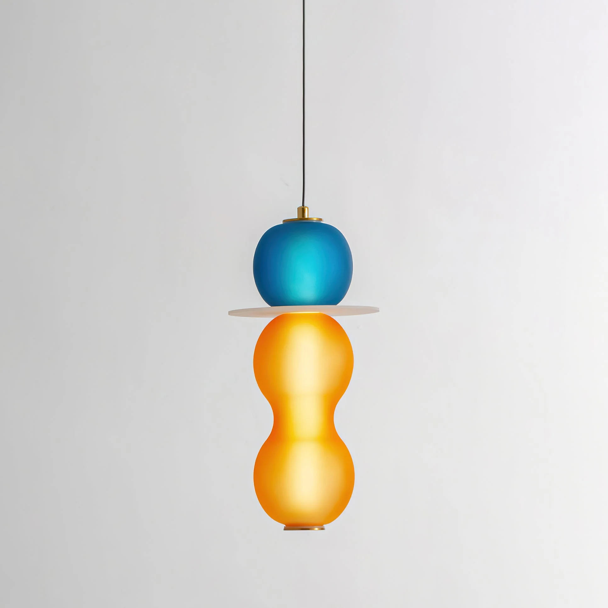 Lustra Pendant Lamp Colored Glass Modern - Image 8