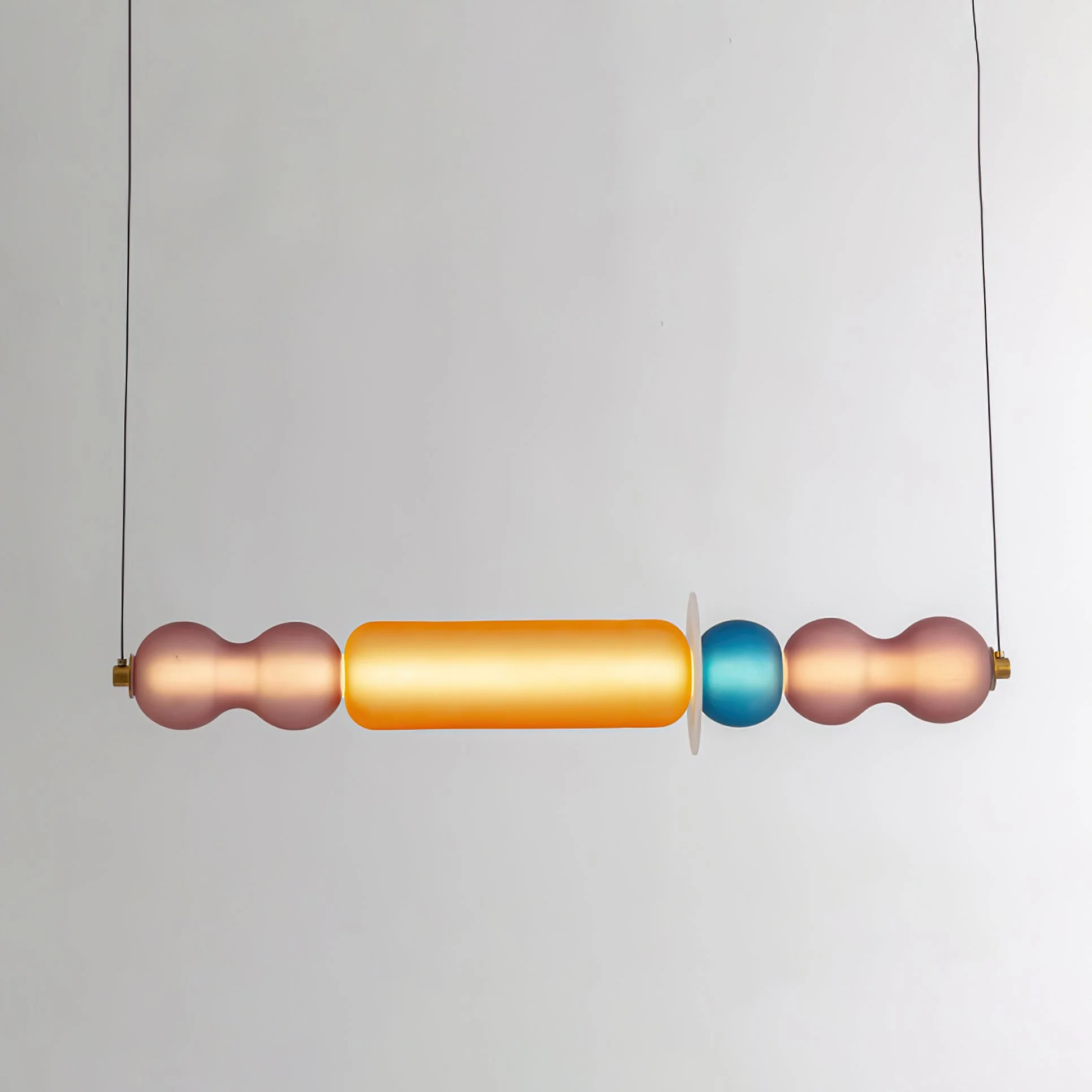 Lustra Pendant Lamp Colored Glass Modern - Image 9