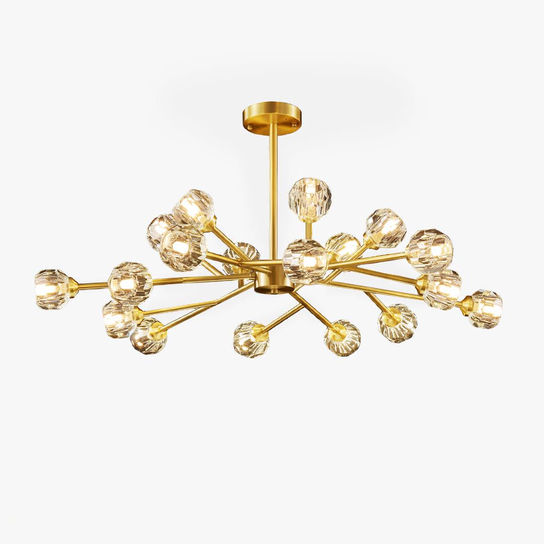 Lustra Pendant Lamp Crystal Ball Brass Cluster - Image 113