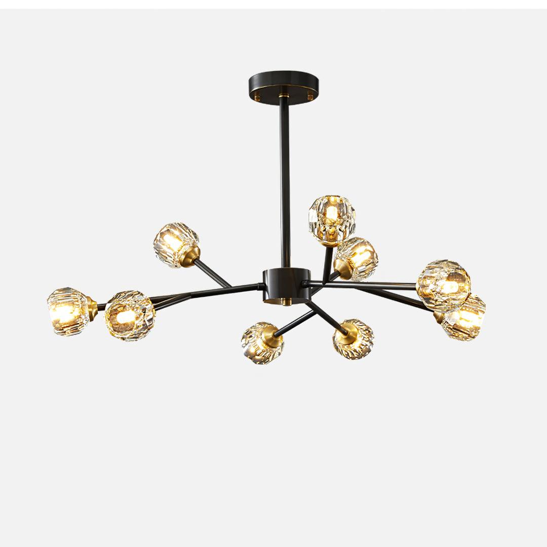 Lustra Pendant Lamp Crystal Ball Brass Cluster - Image 47