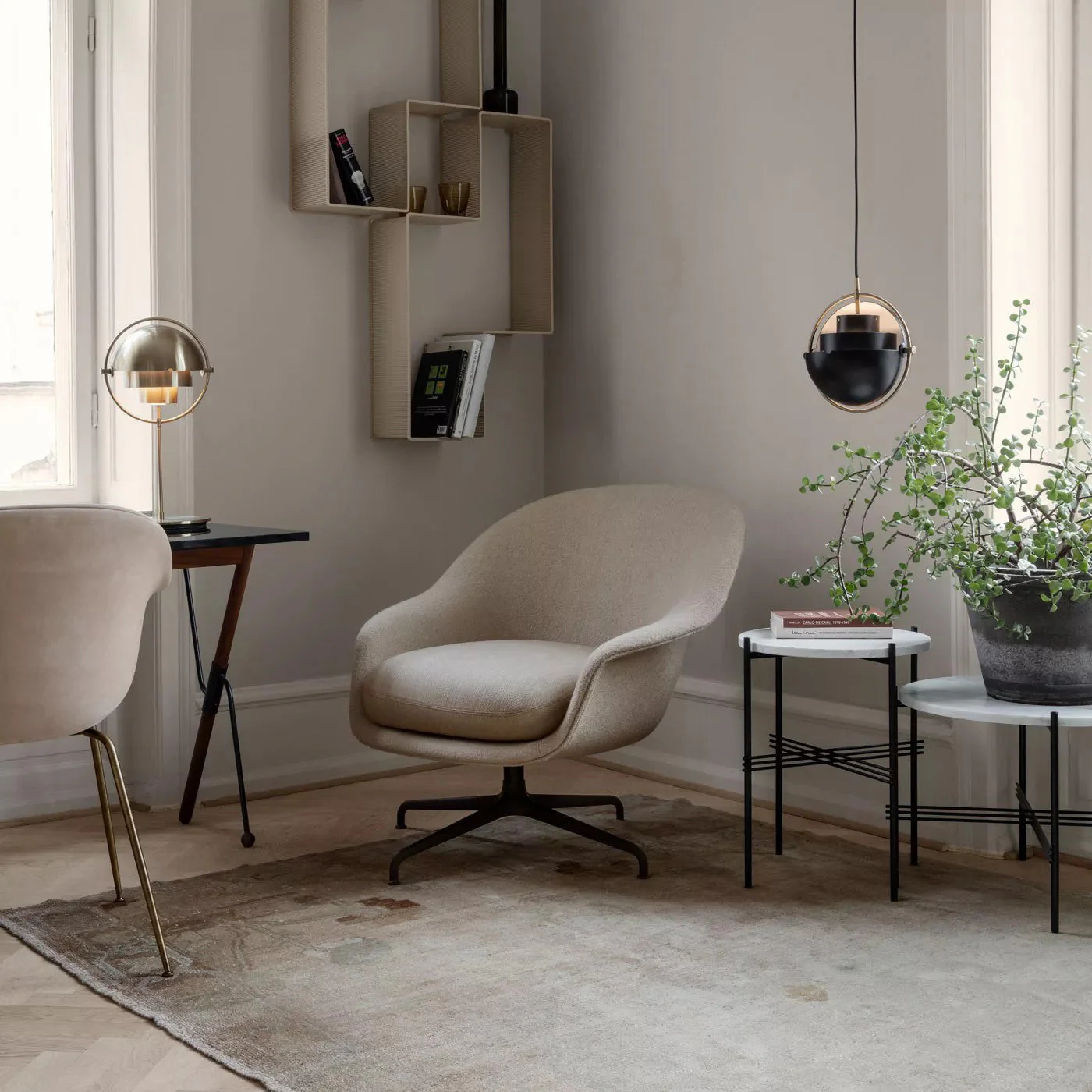 Lustra Pendant Lamp Deformed Ball Golden - Image 42