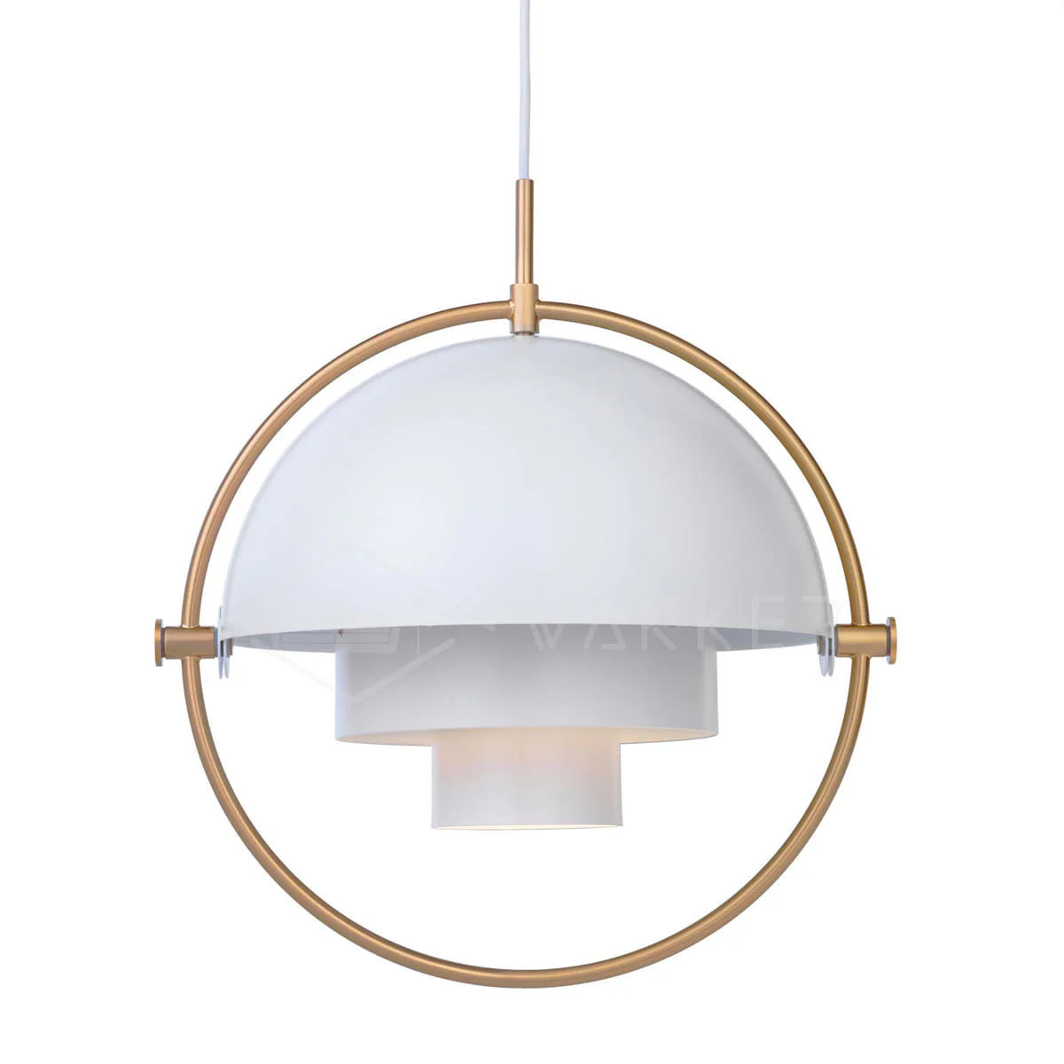 Lustra Pendant Lamp Deformed Ball Golden - Image 99