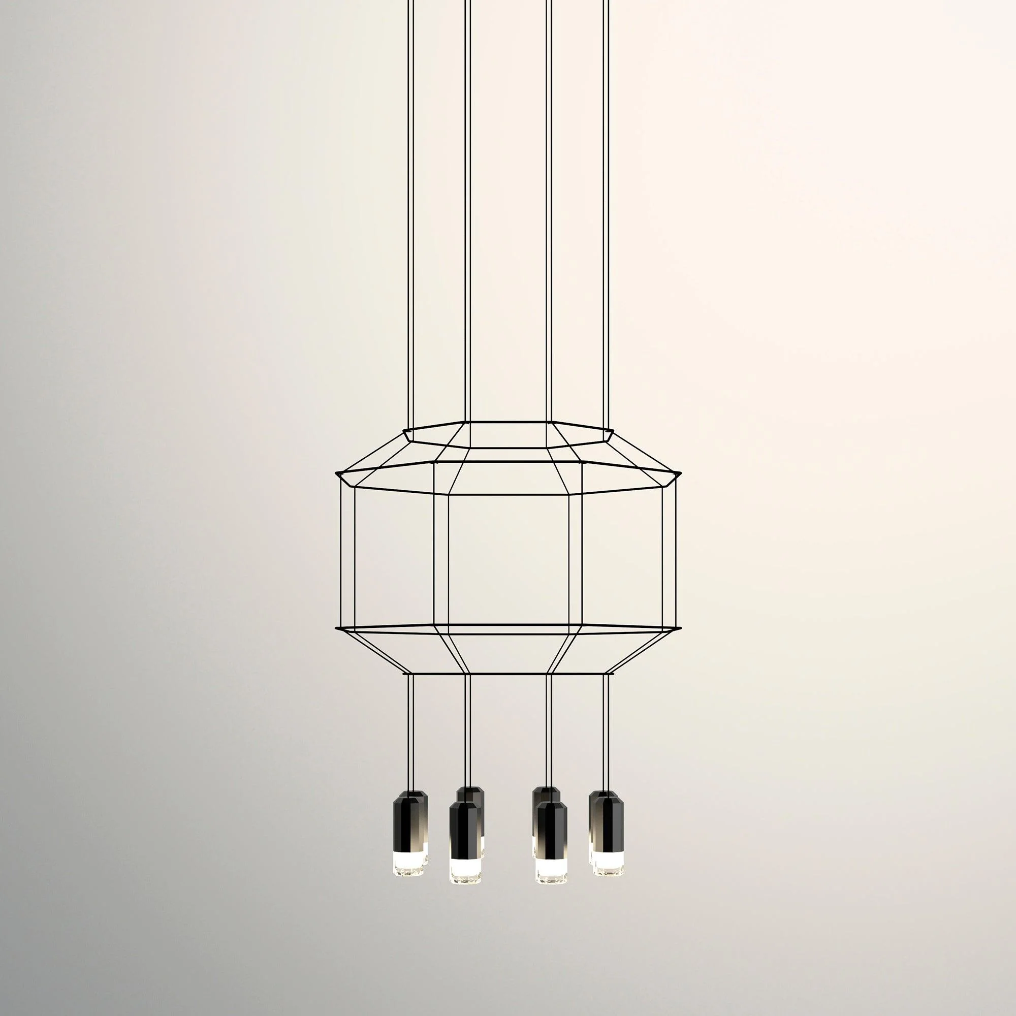 Lustra Pendant Lamp Geometric Wire Black LED - Image 18