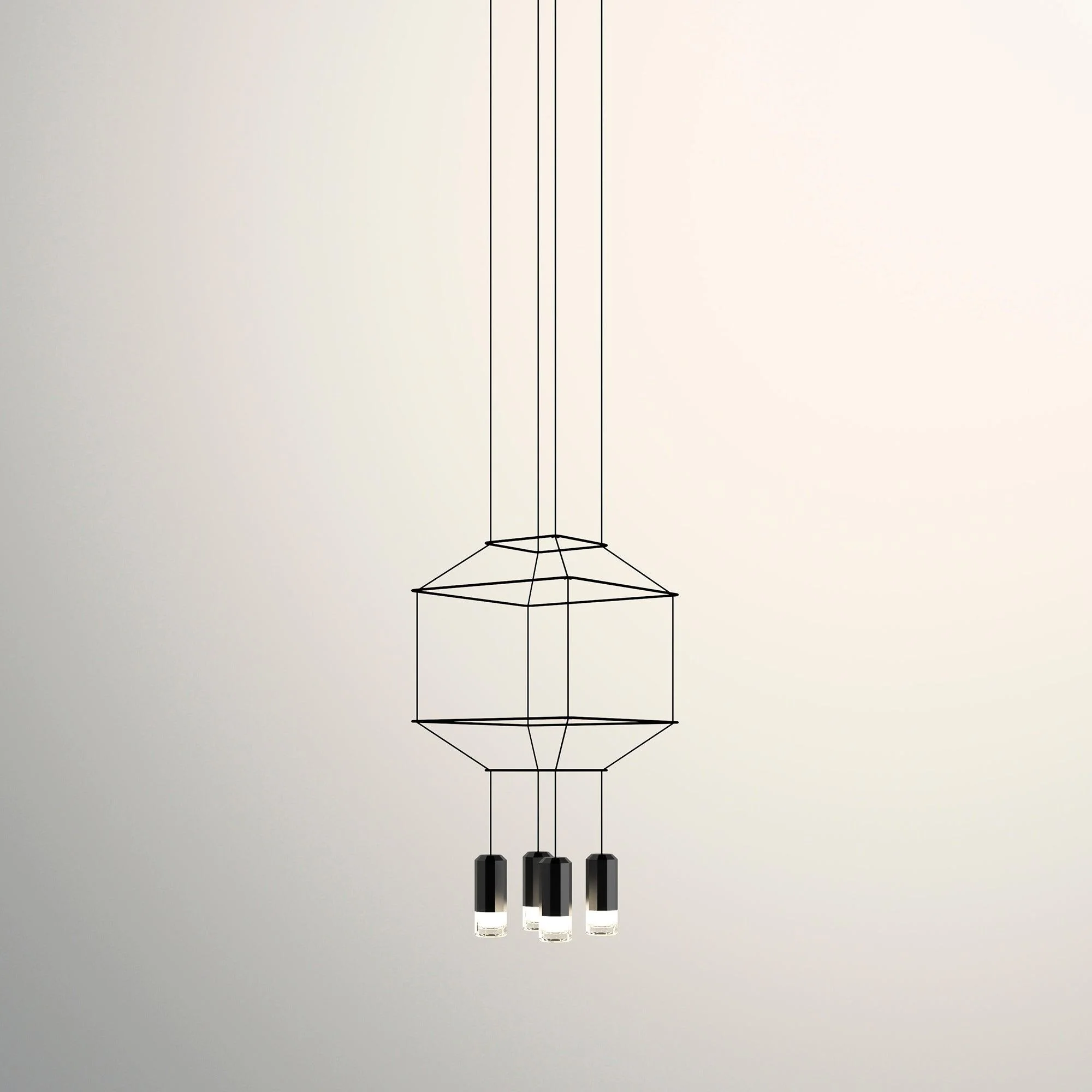 Lustra Pendant Lamp Geometric Wire Black LED - Image 20