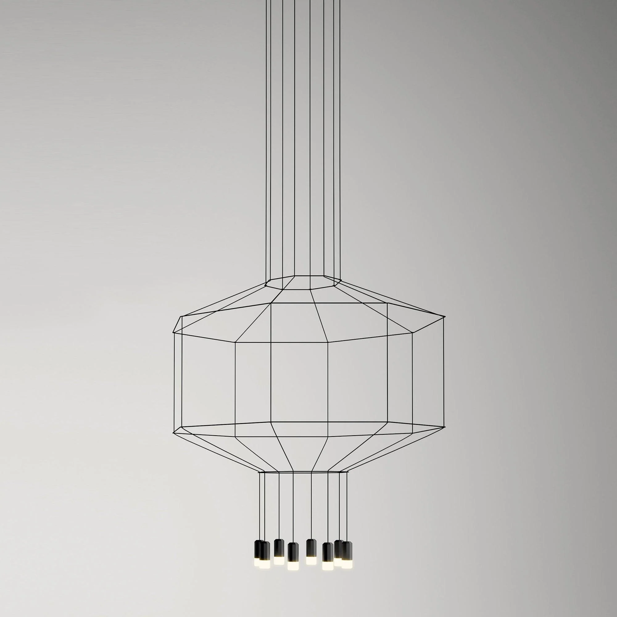 Lustra Pendant Lamp Geometric Wire Black LED - Image 23
