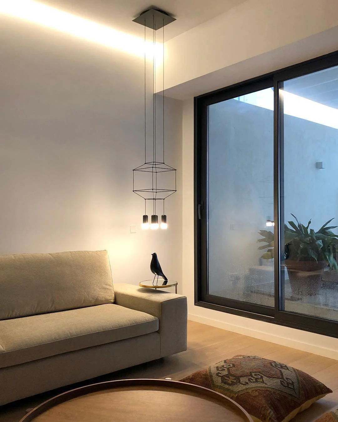 Lustra Pendant Lamp Geometric Wire Black LED - Image 29
