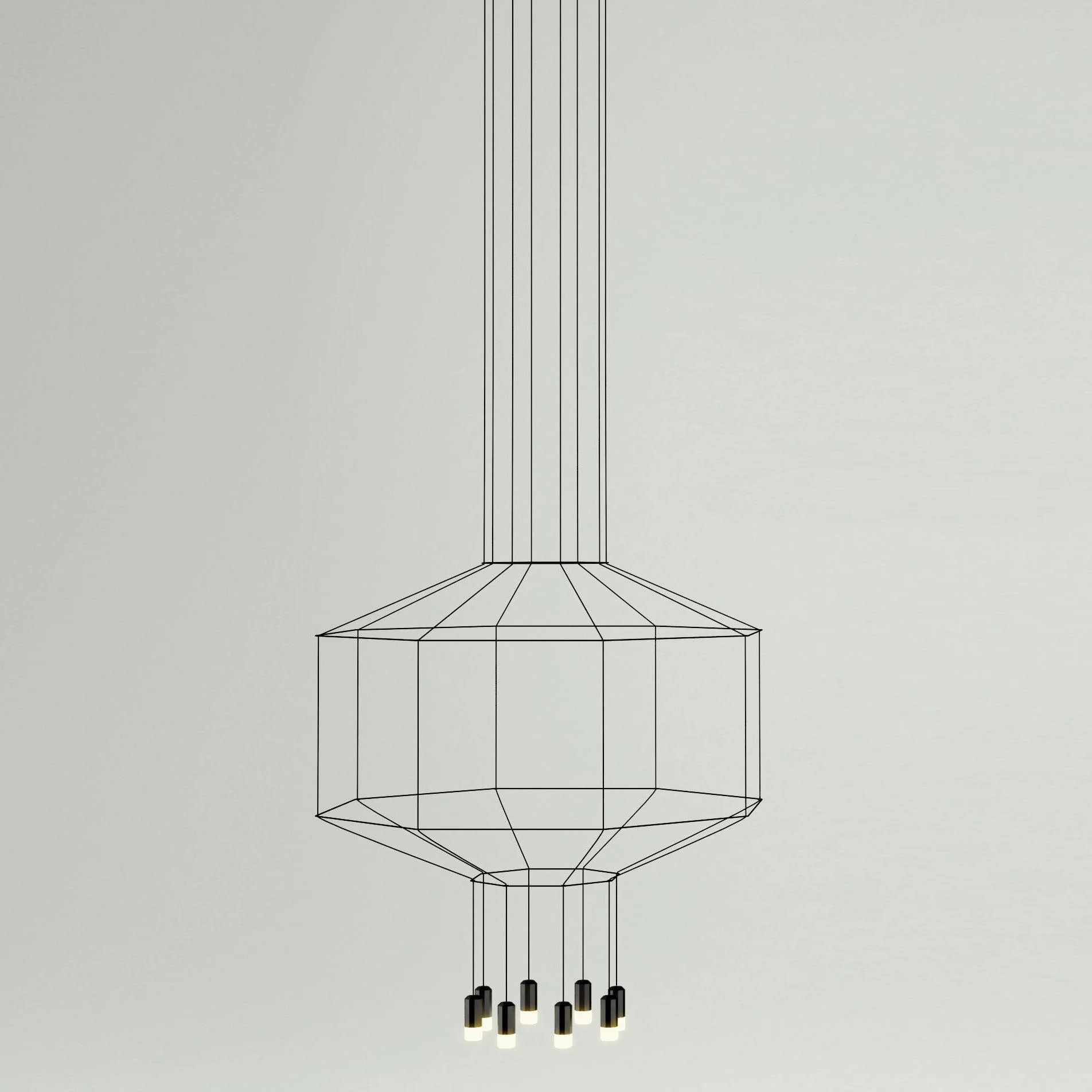 Lustra Pendant Lamp Geometric Wire Black LED - Image 45