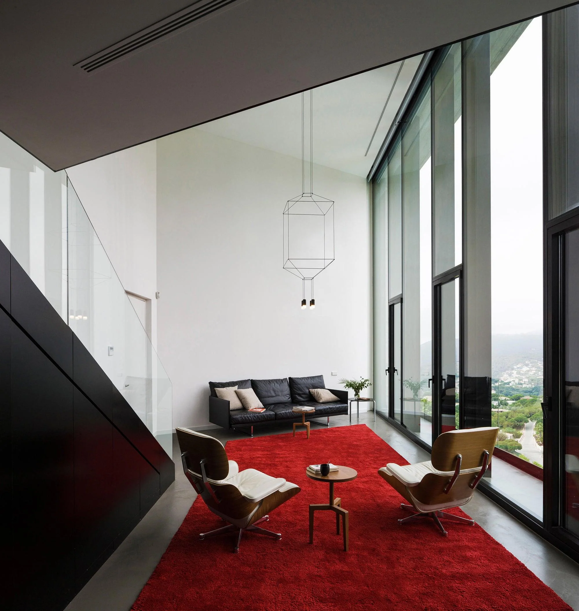 Lustra Pendant Lamp Geometric Wire Black LED - Image 55