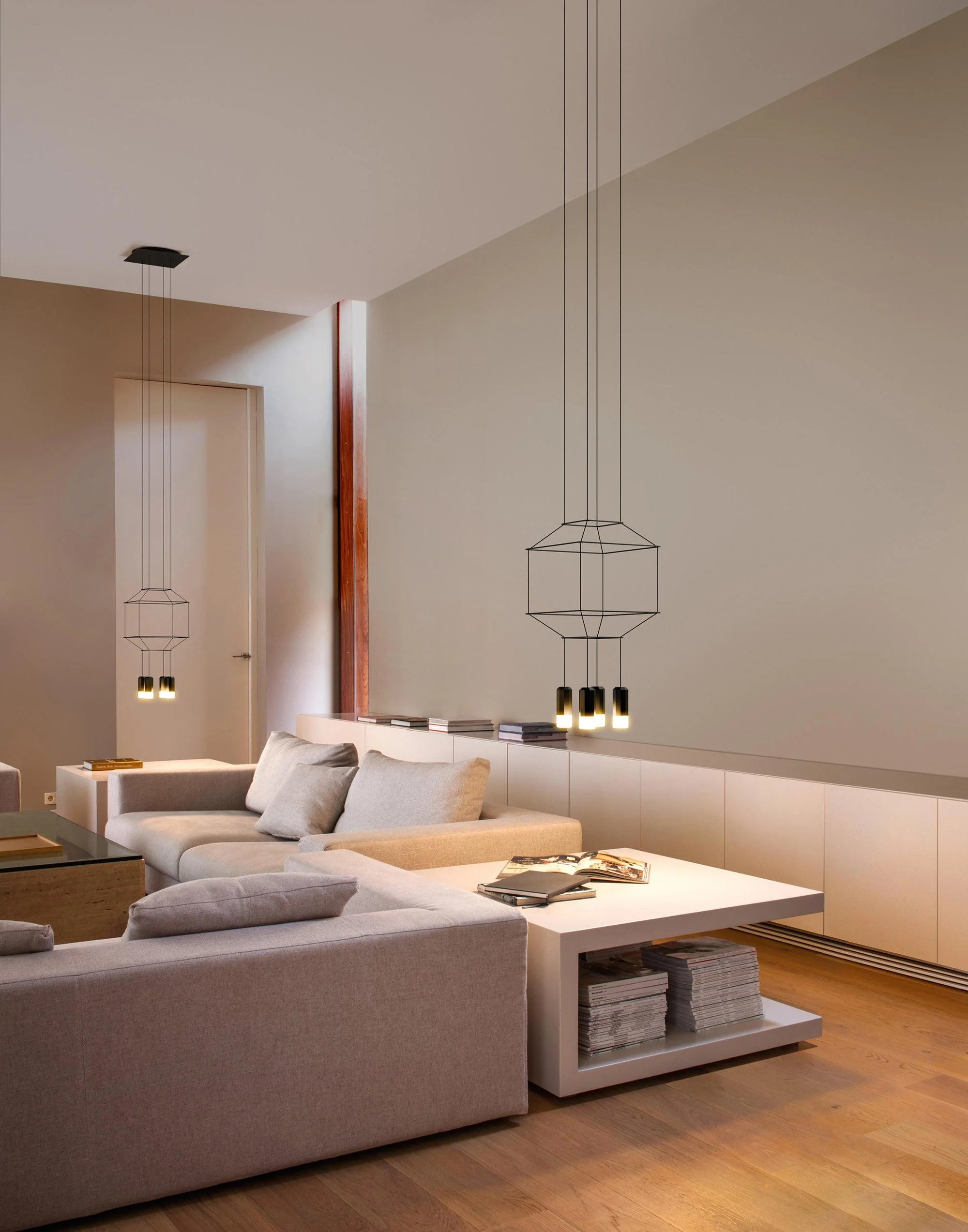 Lustra Pendant Lamp Geometric Wire Black LED - Image 57