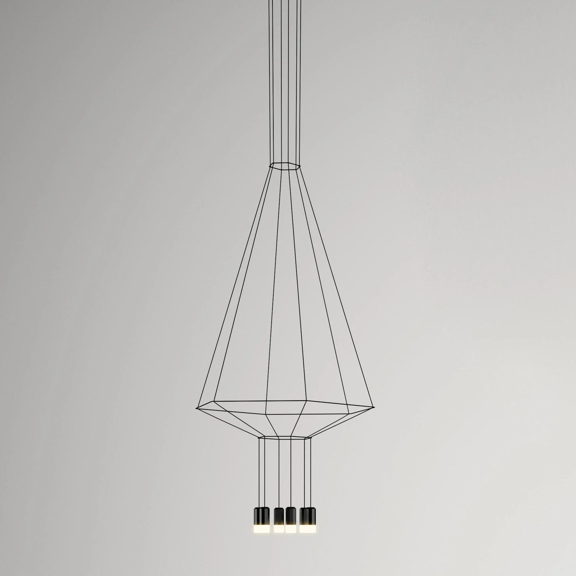 Lustra Pendant Lamp Geometric Wire Black LED - Image 71