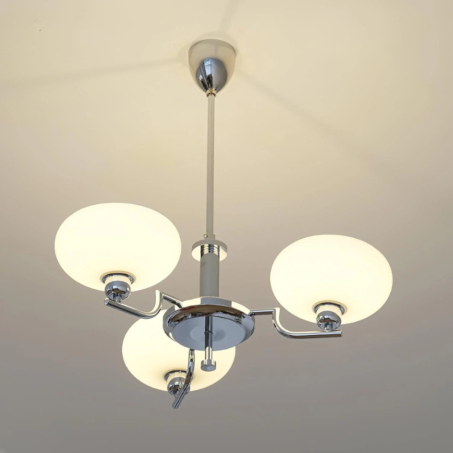 Lustra Pendant Lamp Glass Globe Brass Frame - Image 27