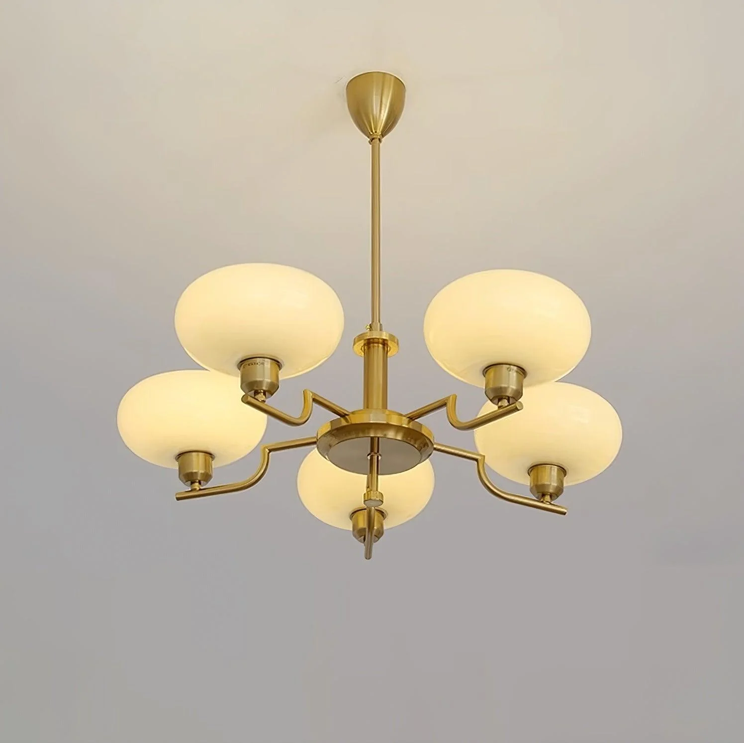Lustra Pendant Lamp Glass Globe Brass Frame - Image 46