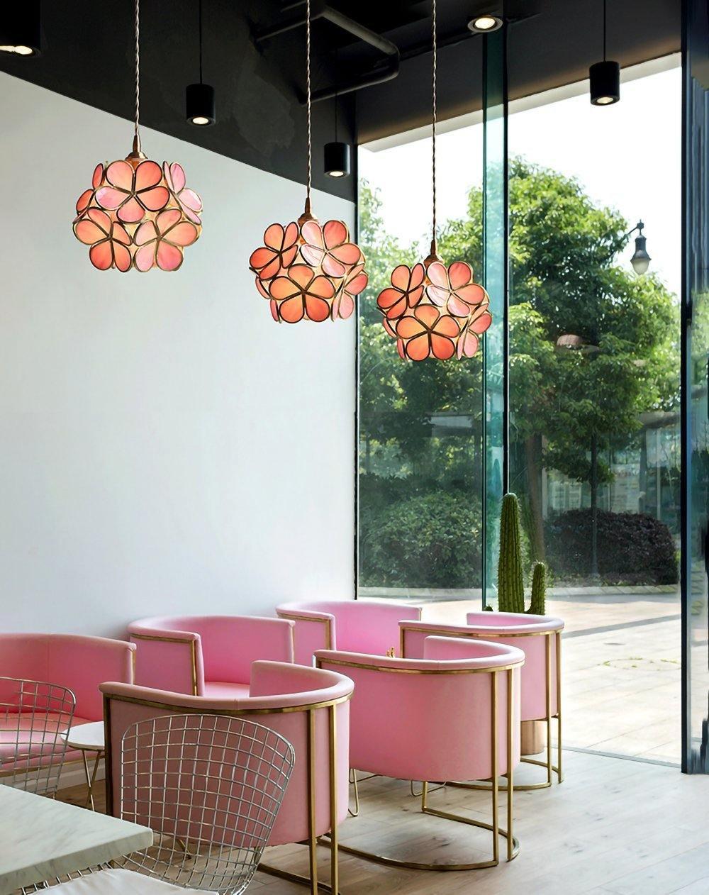 Lustra Pendant Lamp Glass Petal Shaped Kitchen - Image 15