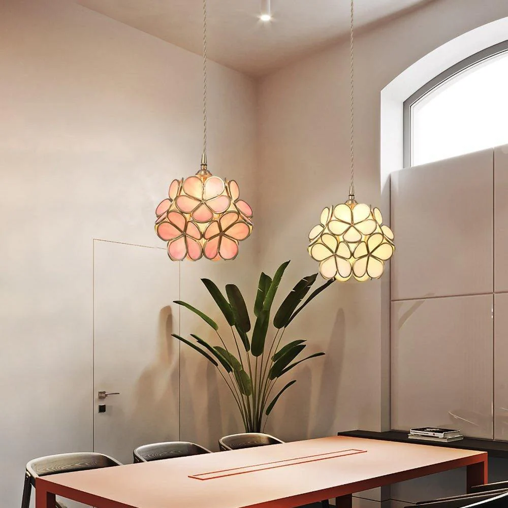 Lustra Pendant Lamp Glass Petal Shaped Kitchen - Image 4