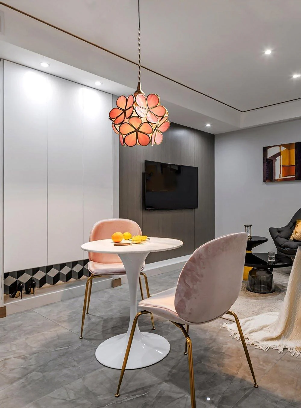 Lustra Pendant Lamp Glass Petal Shaped Kitchen - Image 42
