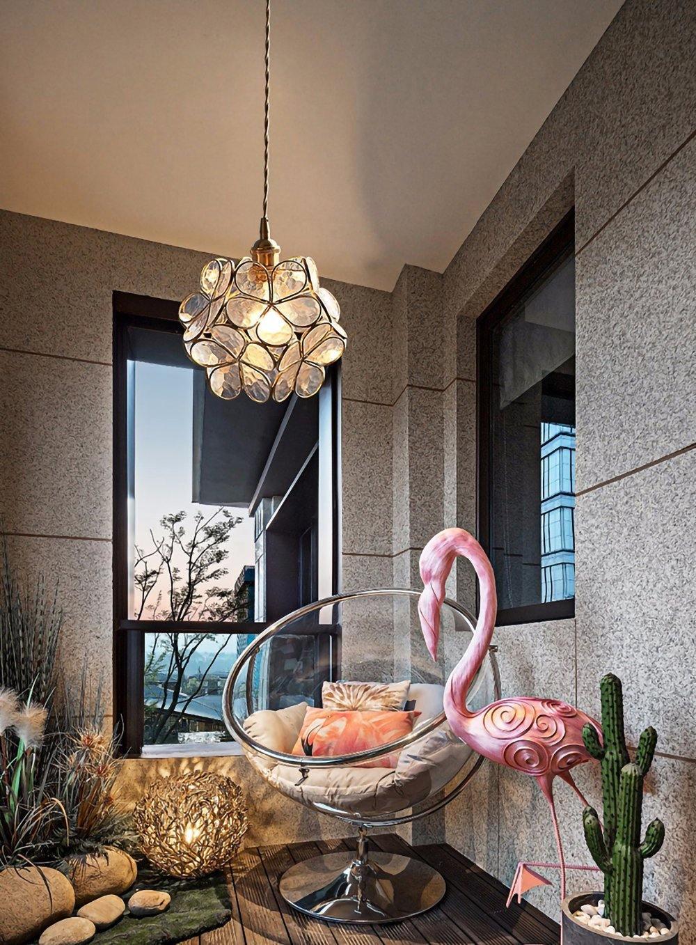 Lustra Pendant Lamp Glass Petal Shaped Kitchen - Image 43