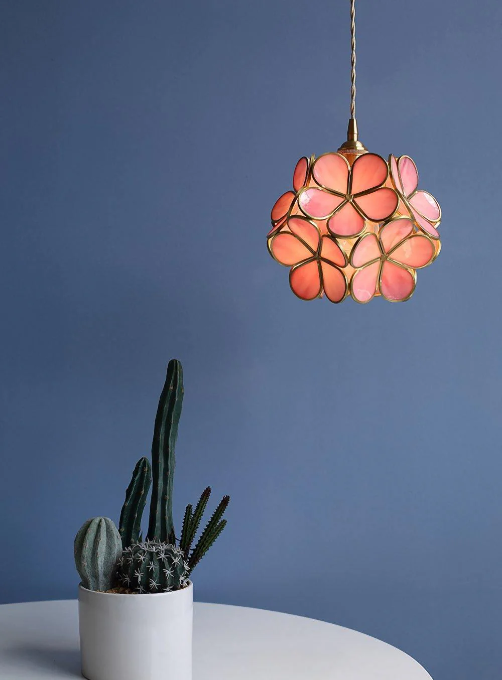 Lustra Pendant Lamp Glass Petal Shaped Kitchen - Image 45