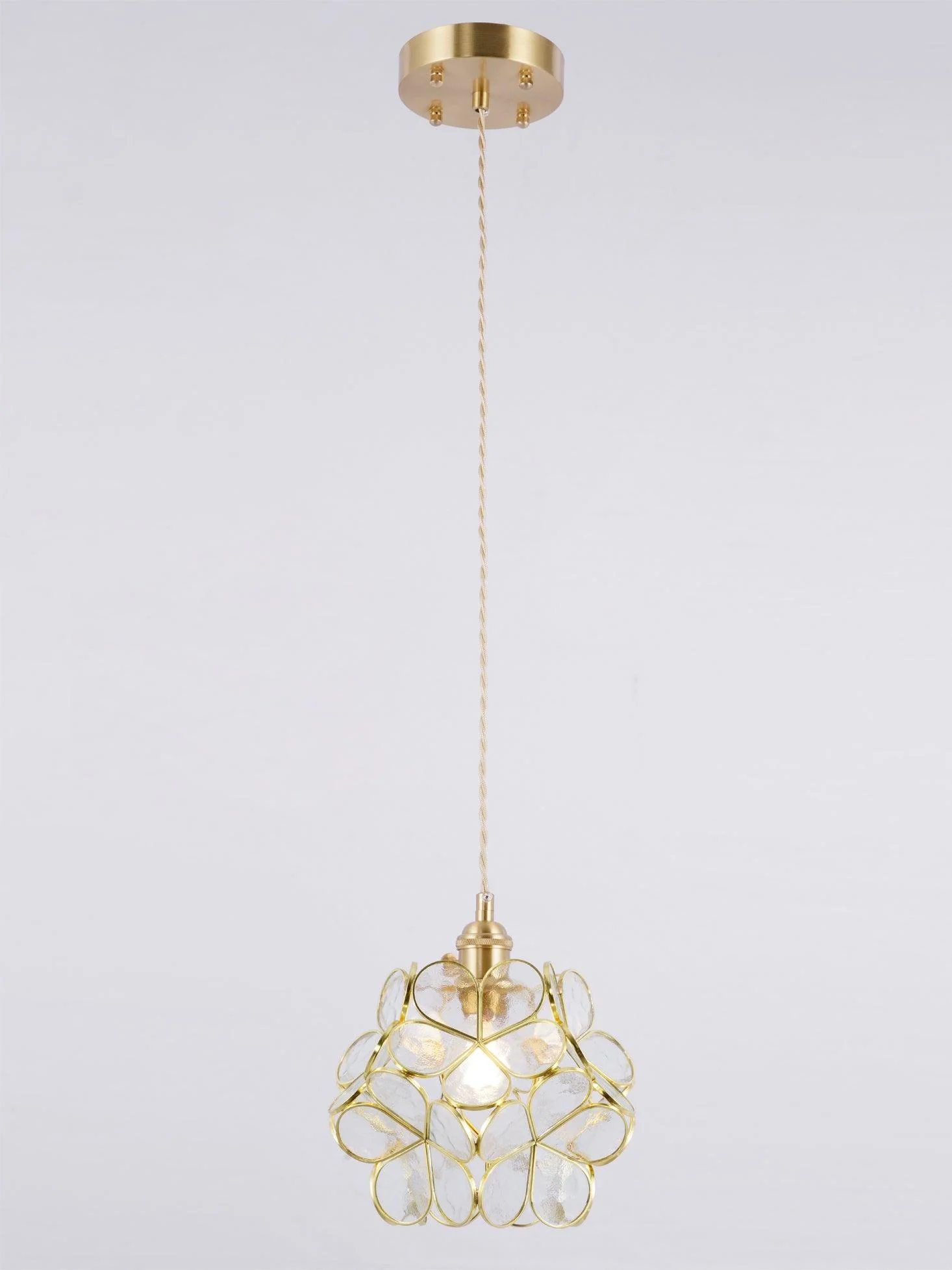 Lustra Pendant Lamp Glass Petal Shaped Kitchen - Image 6