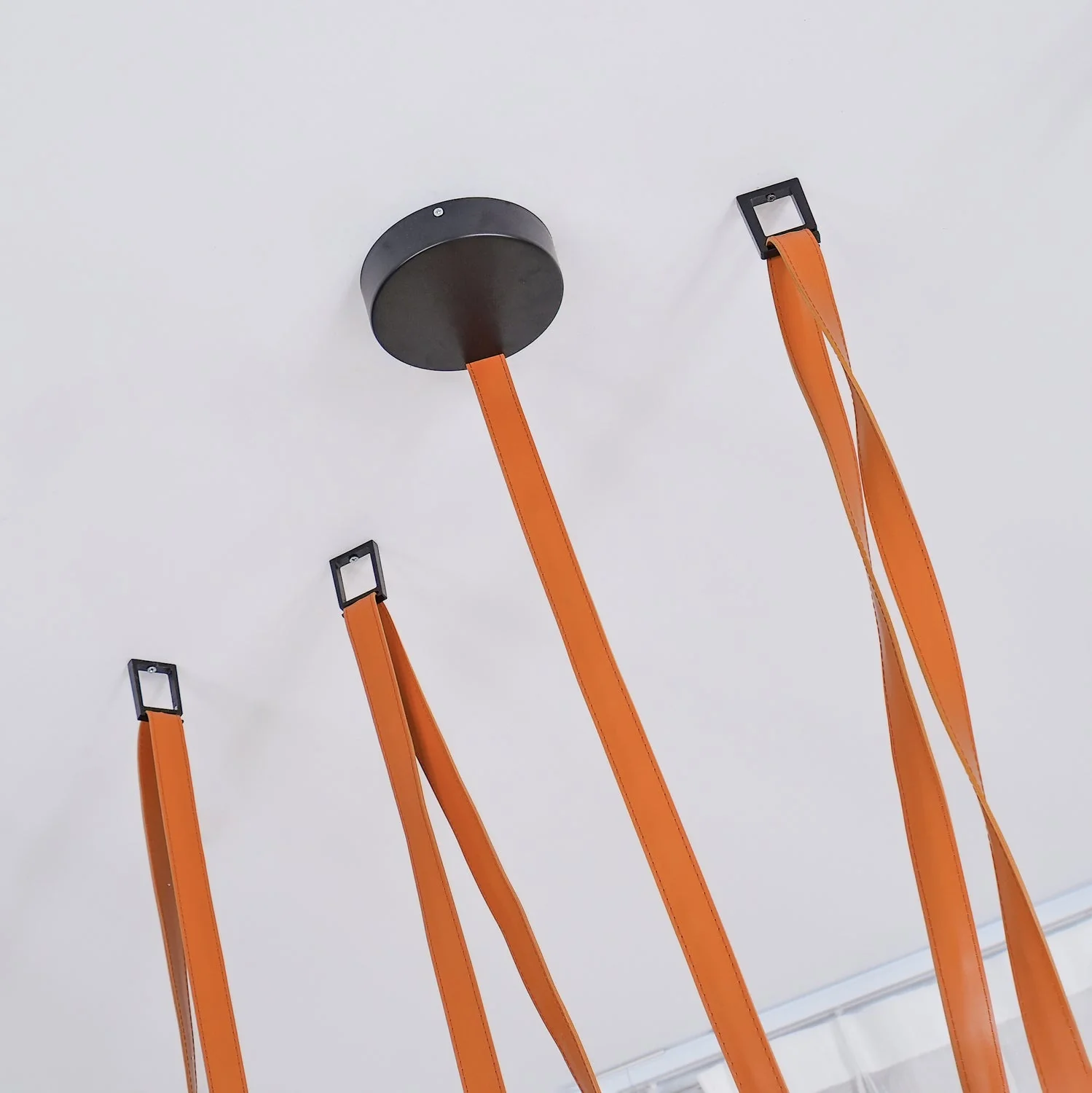 Lustra Pendant Lamp Leather Belt Glass - Image 3