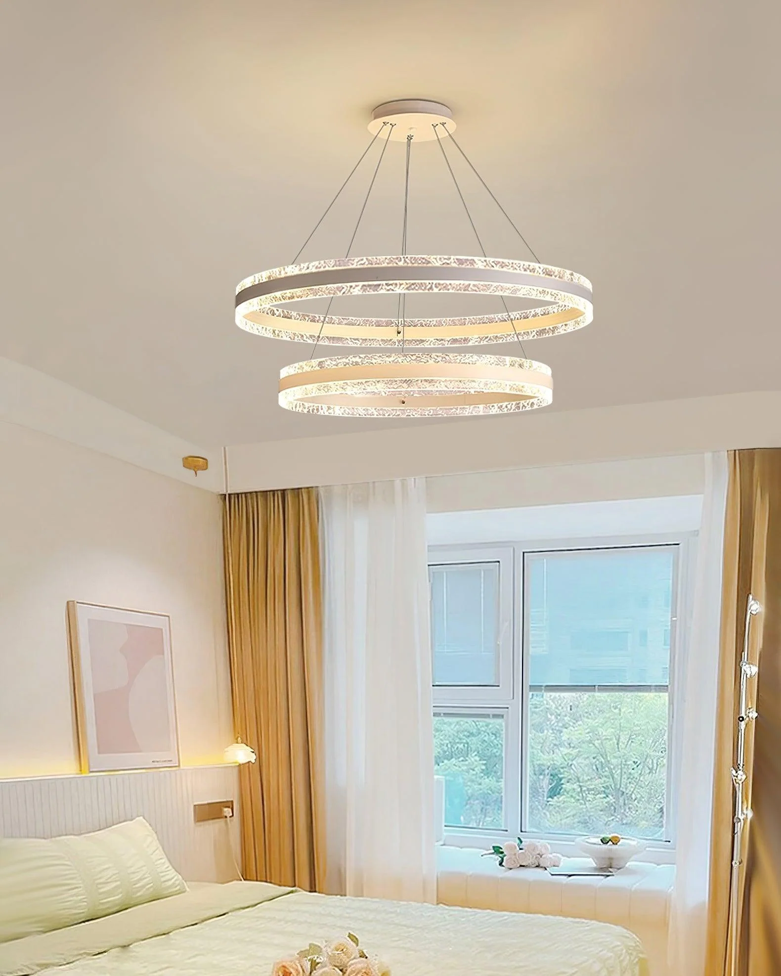 Lustra Pendant Lamp Modern LED Circle Rings - Image 30
