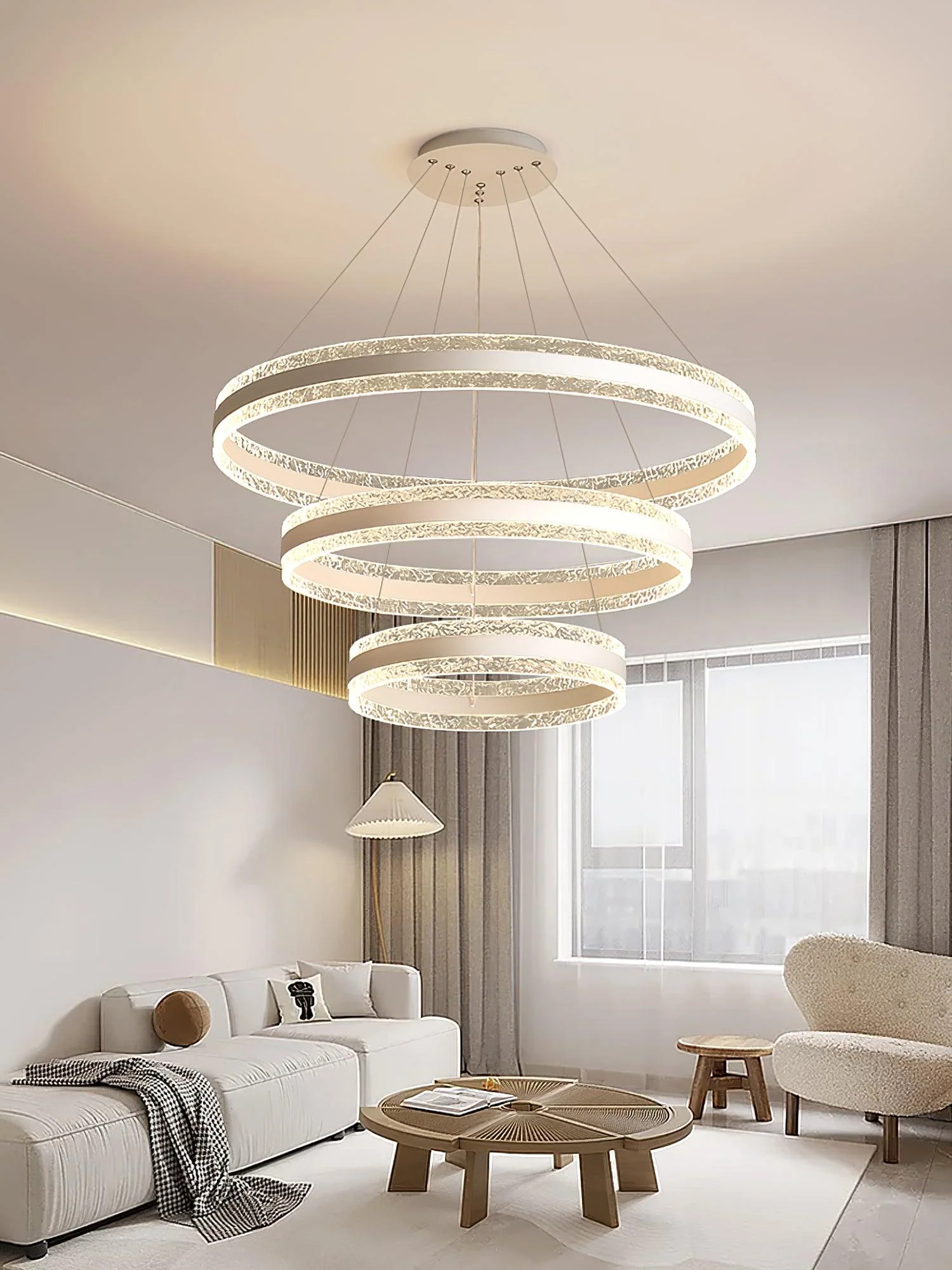 Lustra Pendant Lamp Modern LED Circle Rings - Image 32