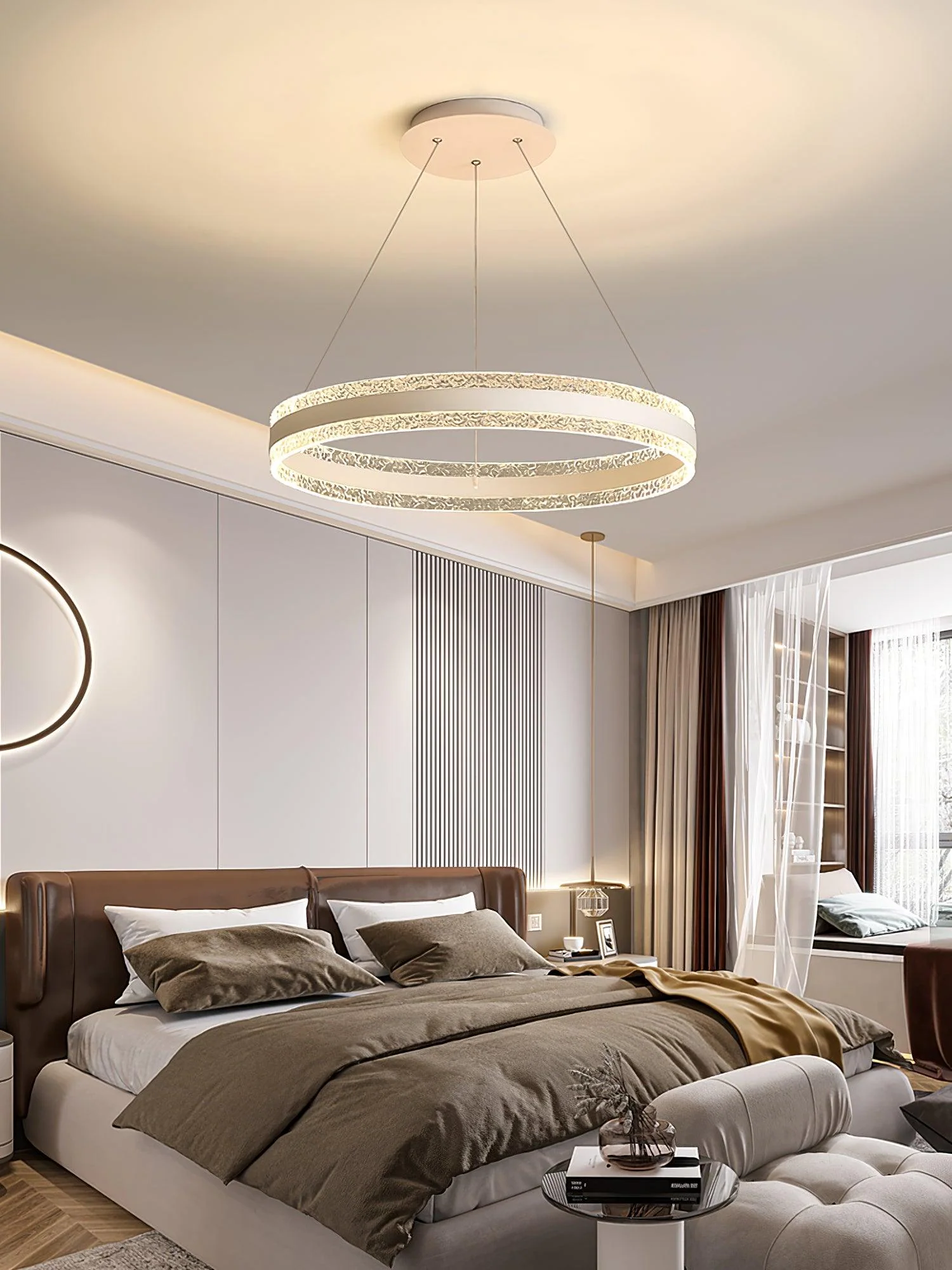 Lustra Pendant Lamp Modern LED Circle Rings - Image 33